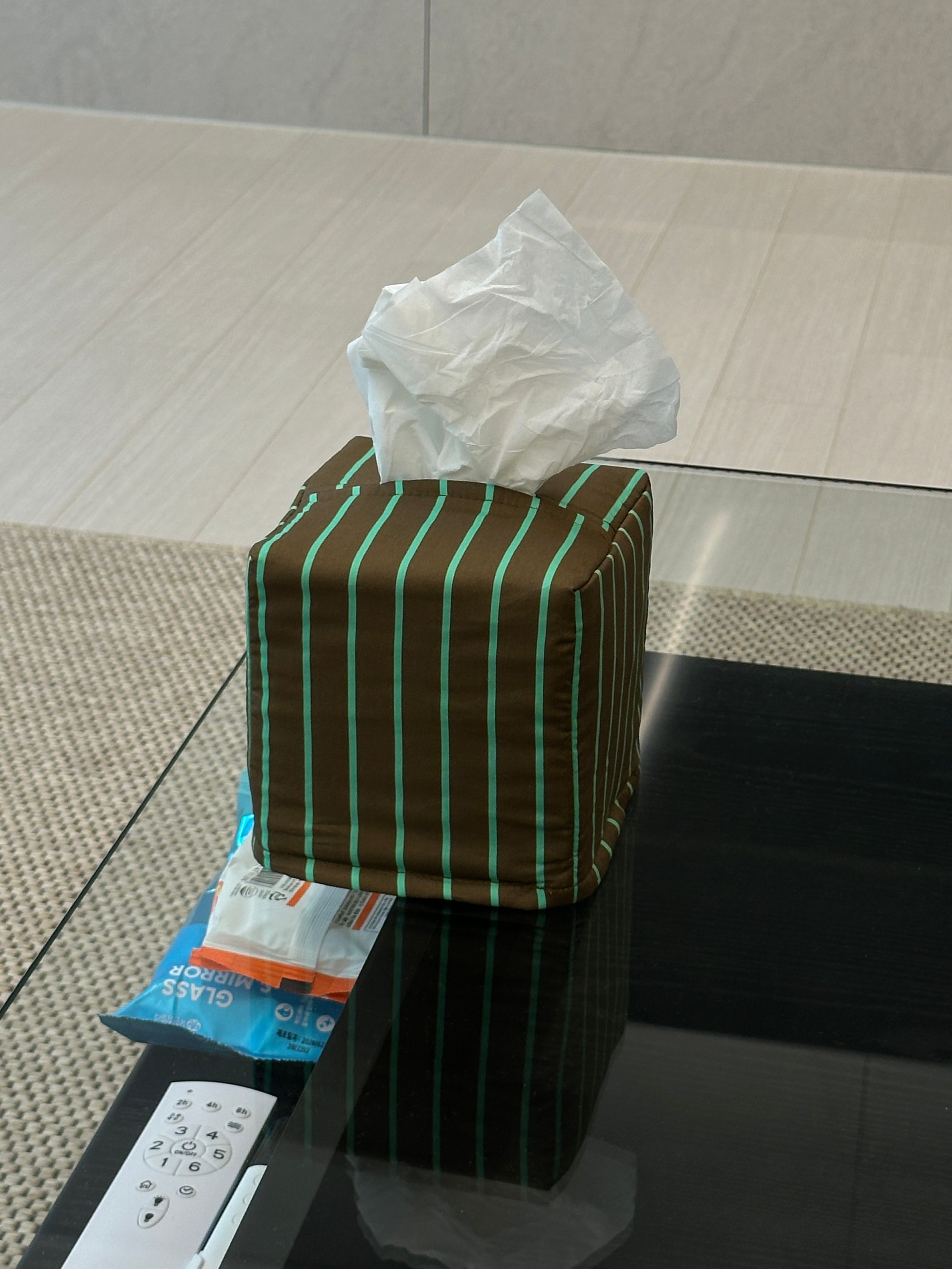 Stripe Quilted Square Tissue Box Cover user photo