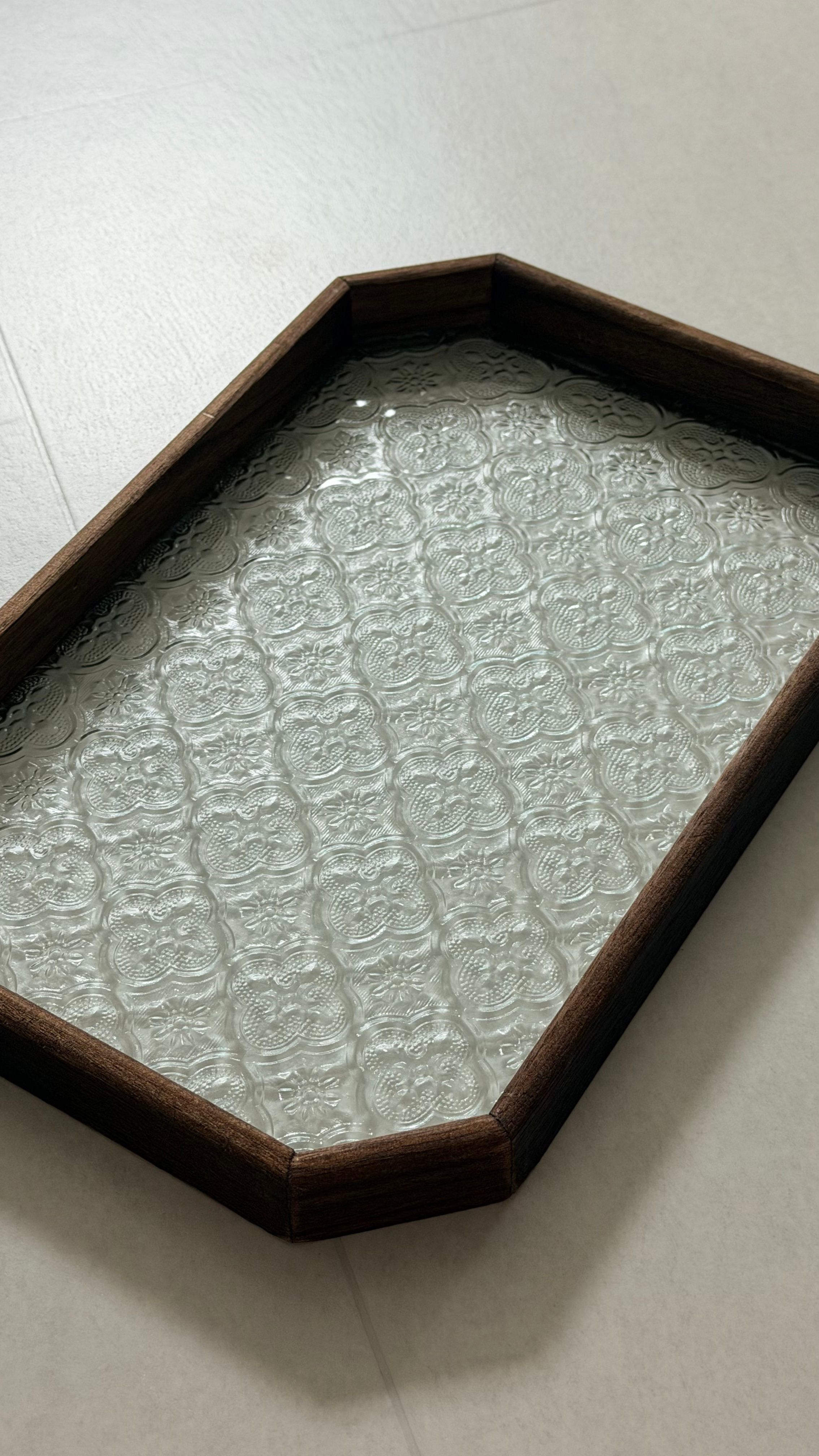 Walnut Wood Glass Tray user photo