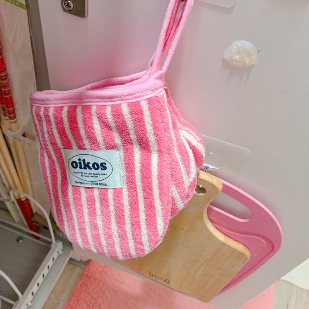 Striped Cotton Apron & Oven Mitt Set user photo
