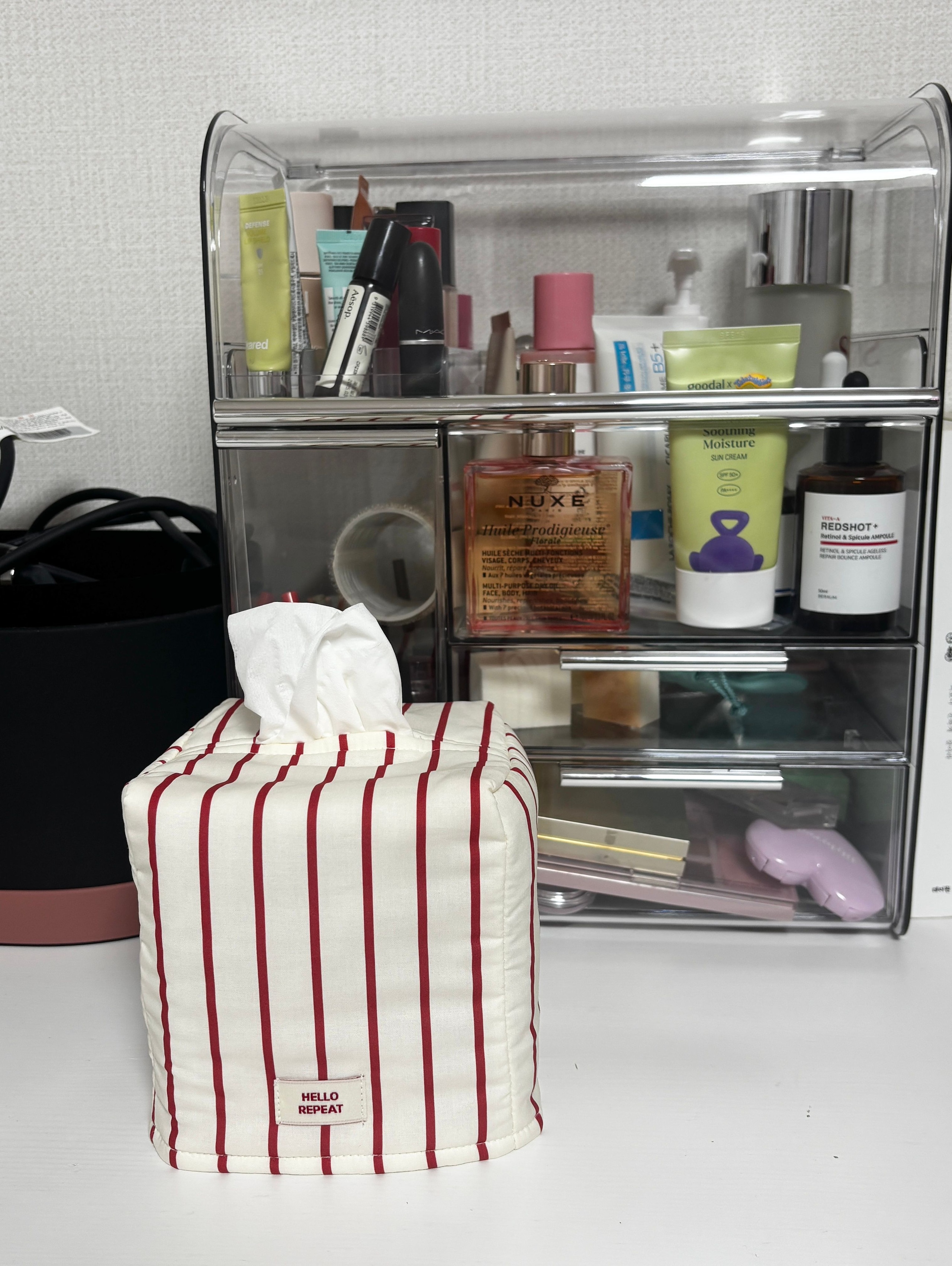Stripe Quilted Square Tissue Box Cover user photo