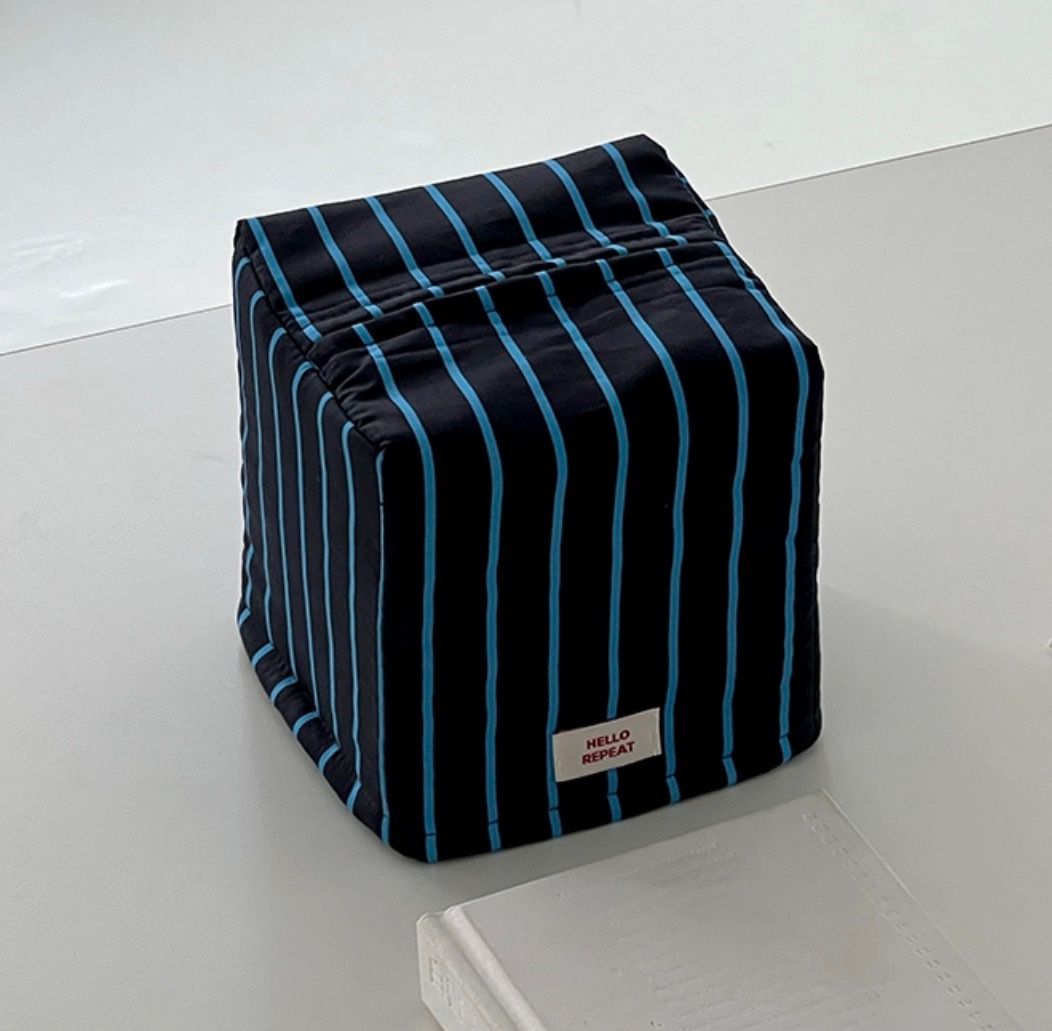 Stripe Quilted Square Tissue Box Cover user photo