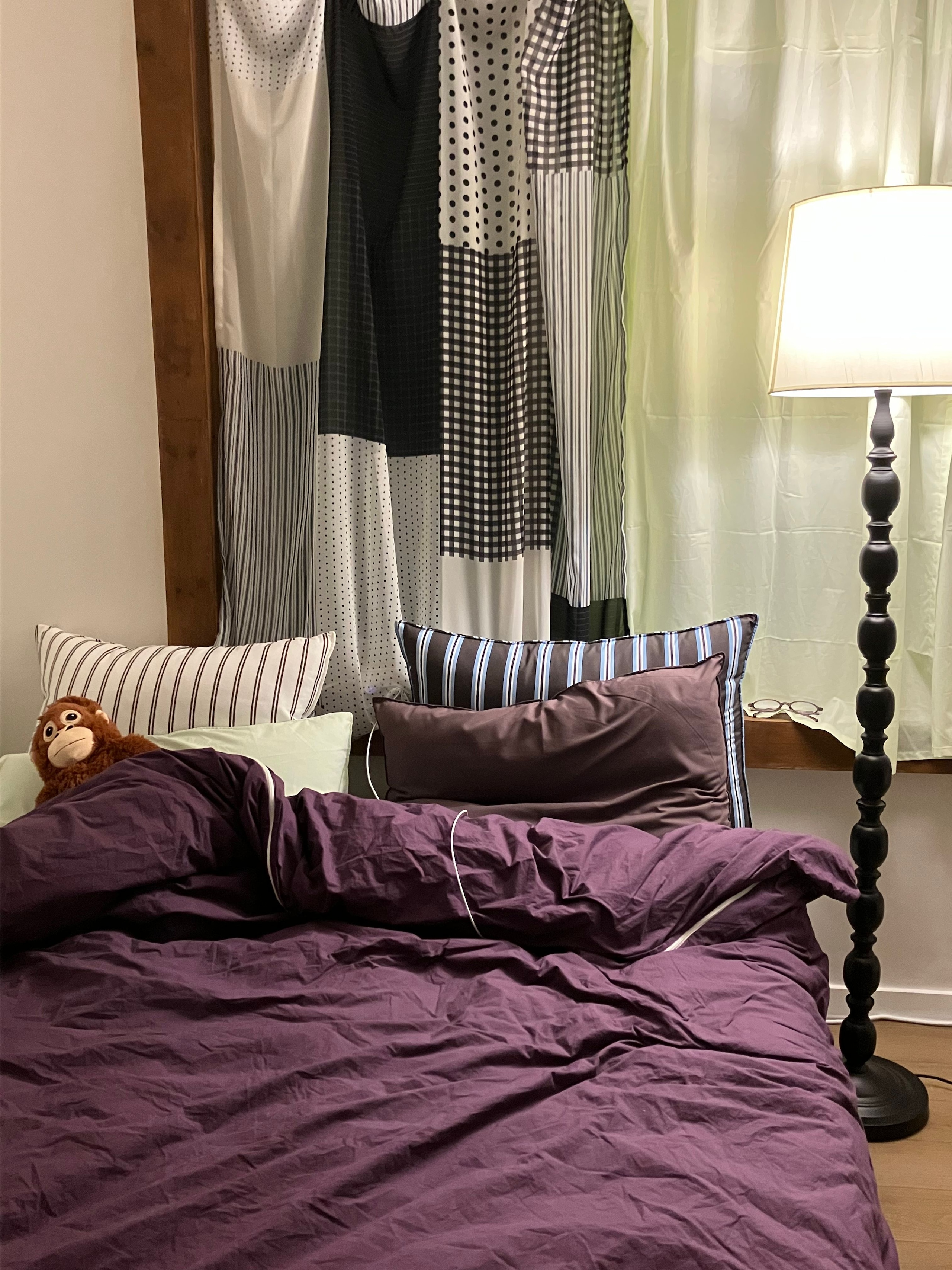 Retro Patchwork Chiffon Door Curtain user photo