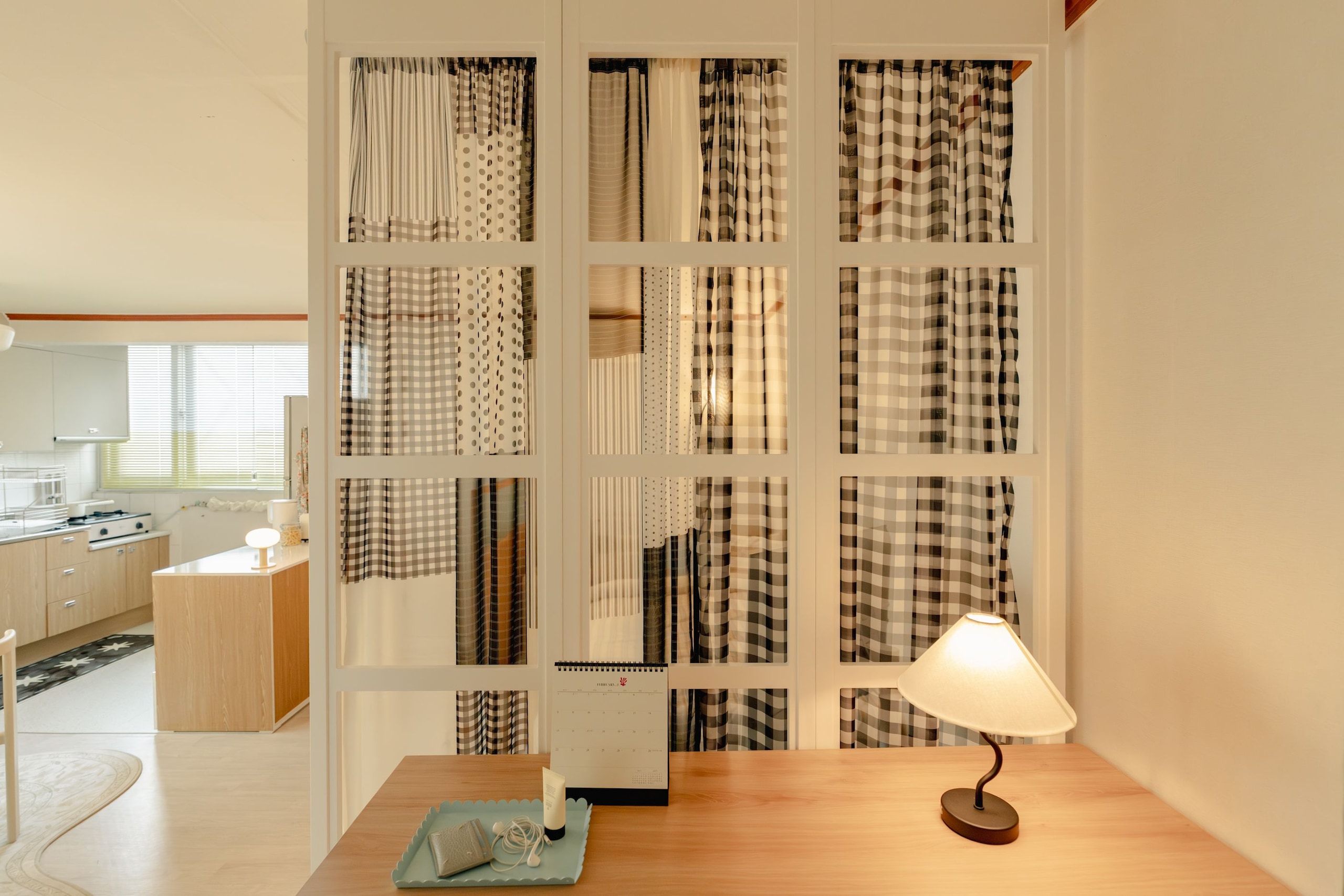 Retro Patchwork Chiffon Door Curtain user photo