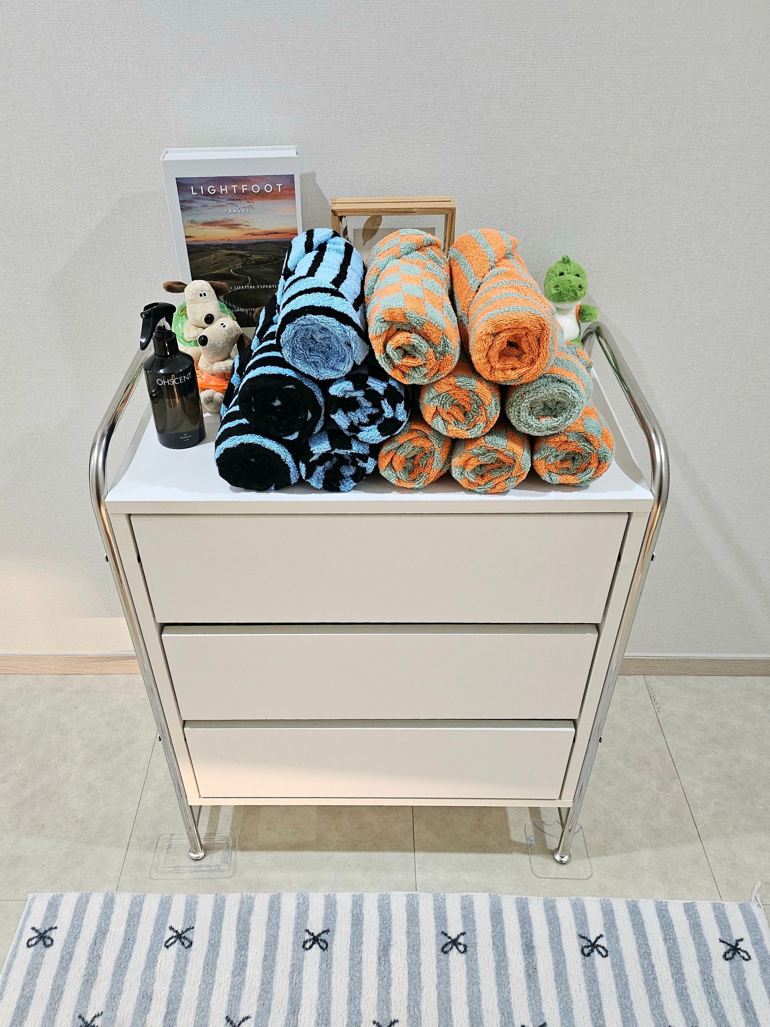 Checkerboard & Stripe Hotel Bath Towel Set (10-Pack) user photo