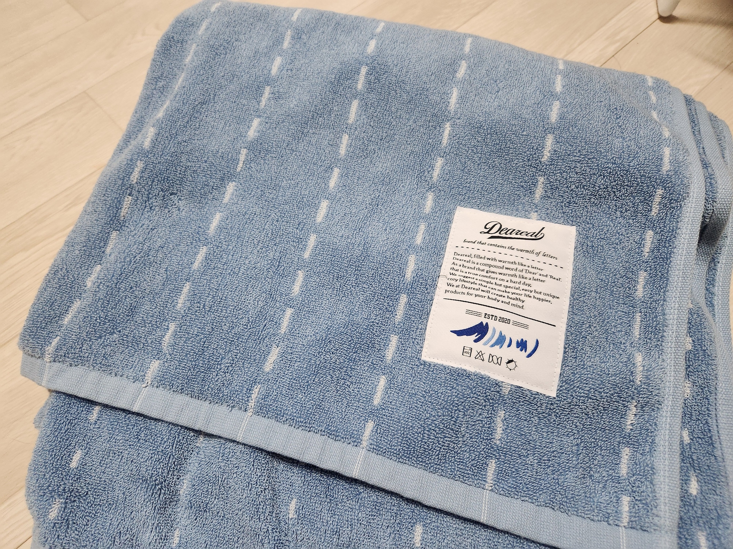 Denim Stitch Oversized Beach Bath Towel user photo