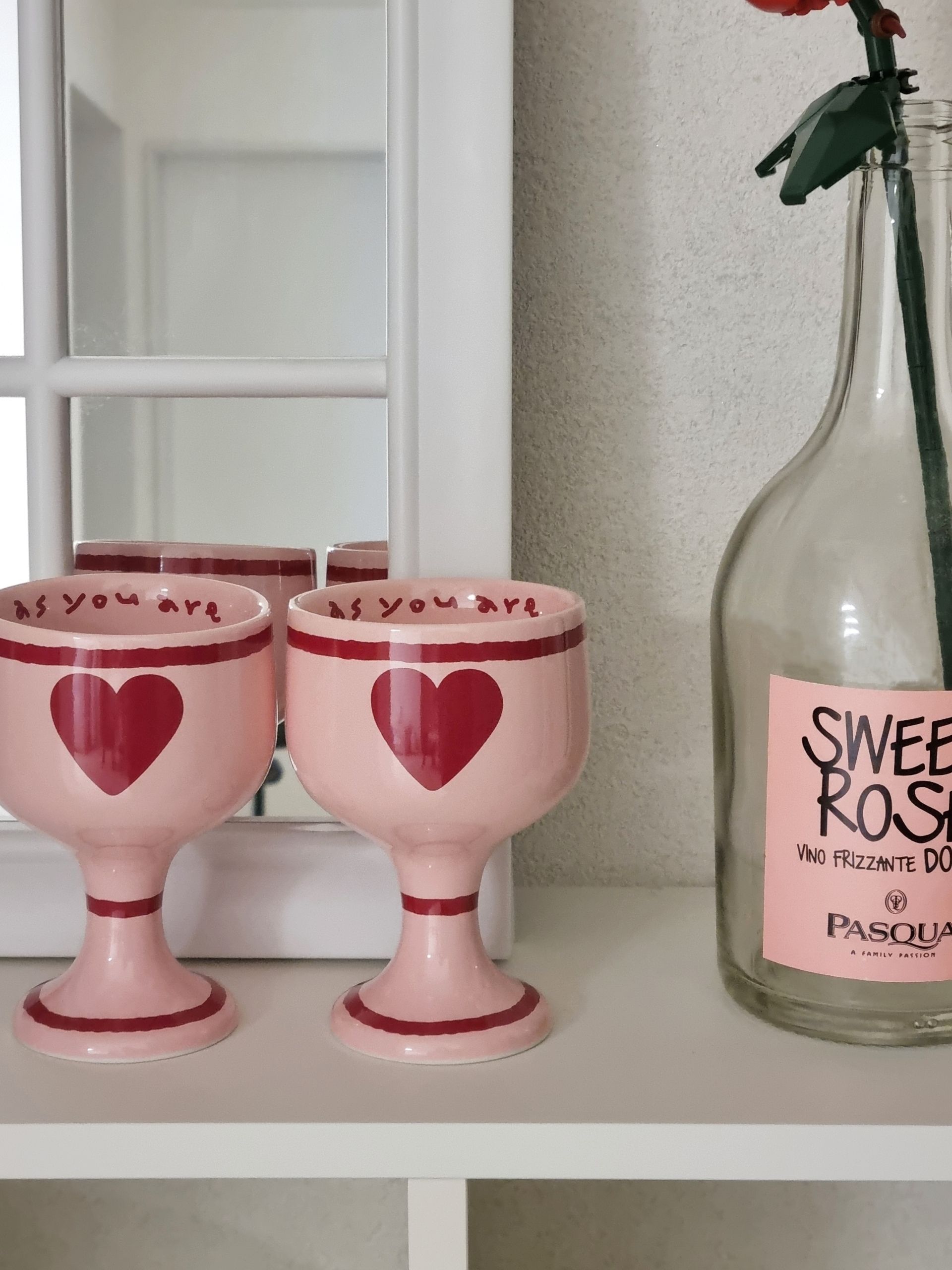 Pink Edition Ceramic Heart Wine Glass user photo