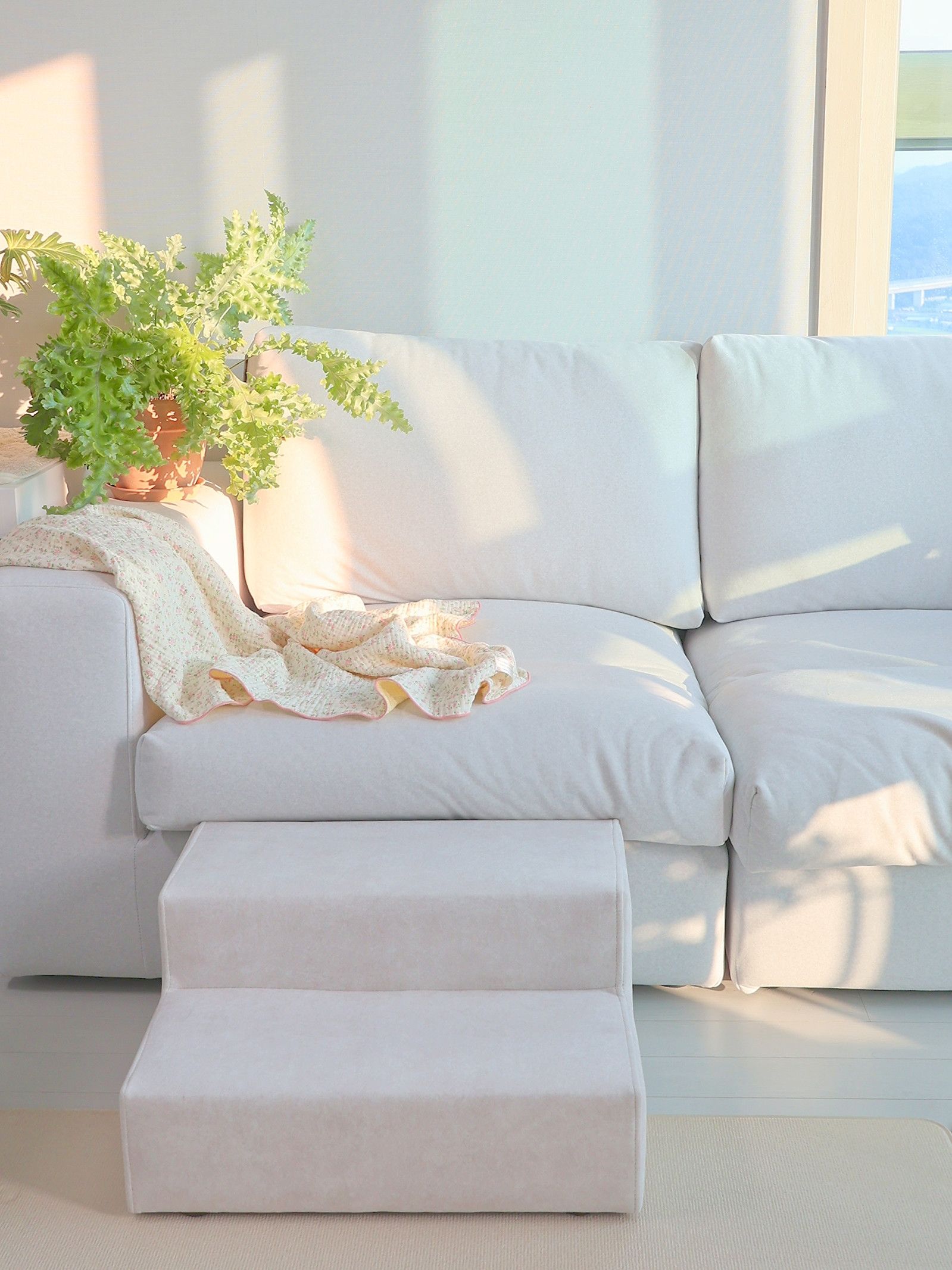 Small Floral Check 4-Layer Gauze Blanket user photo
