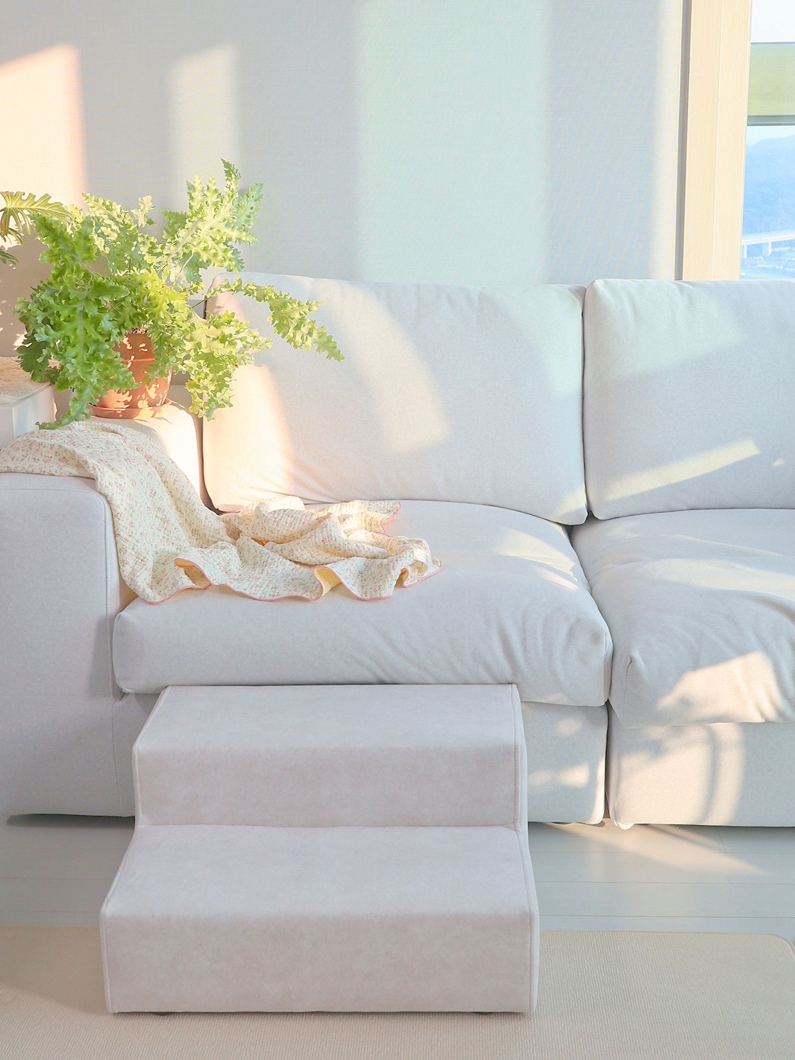 Small Floral Check 4-Layer Gauze Blanket user photo