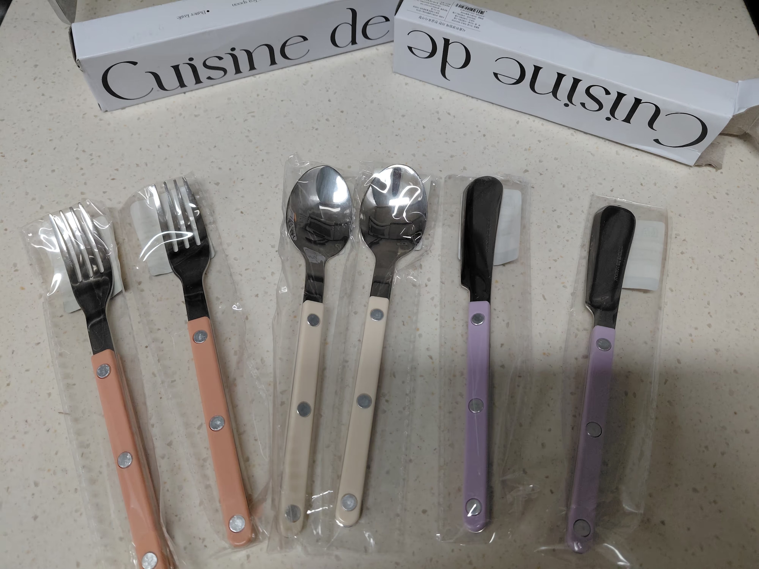 Pastel Dessert Cutlery Set – 3-Piece user photo
