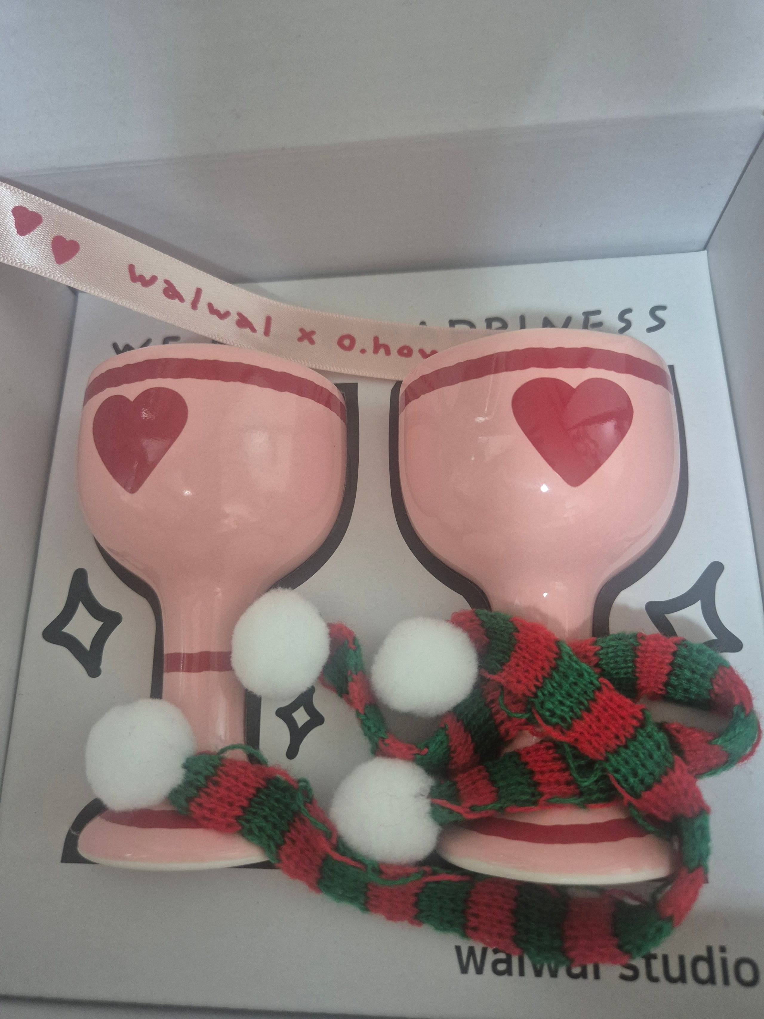 Pink Edition Ceramic Heart Mini Wine Glass user photo
