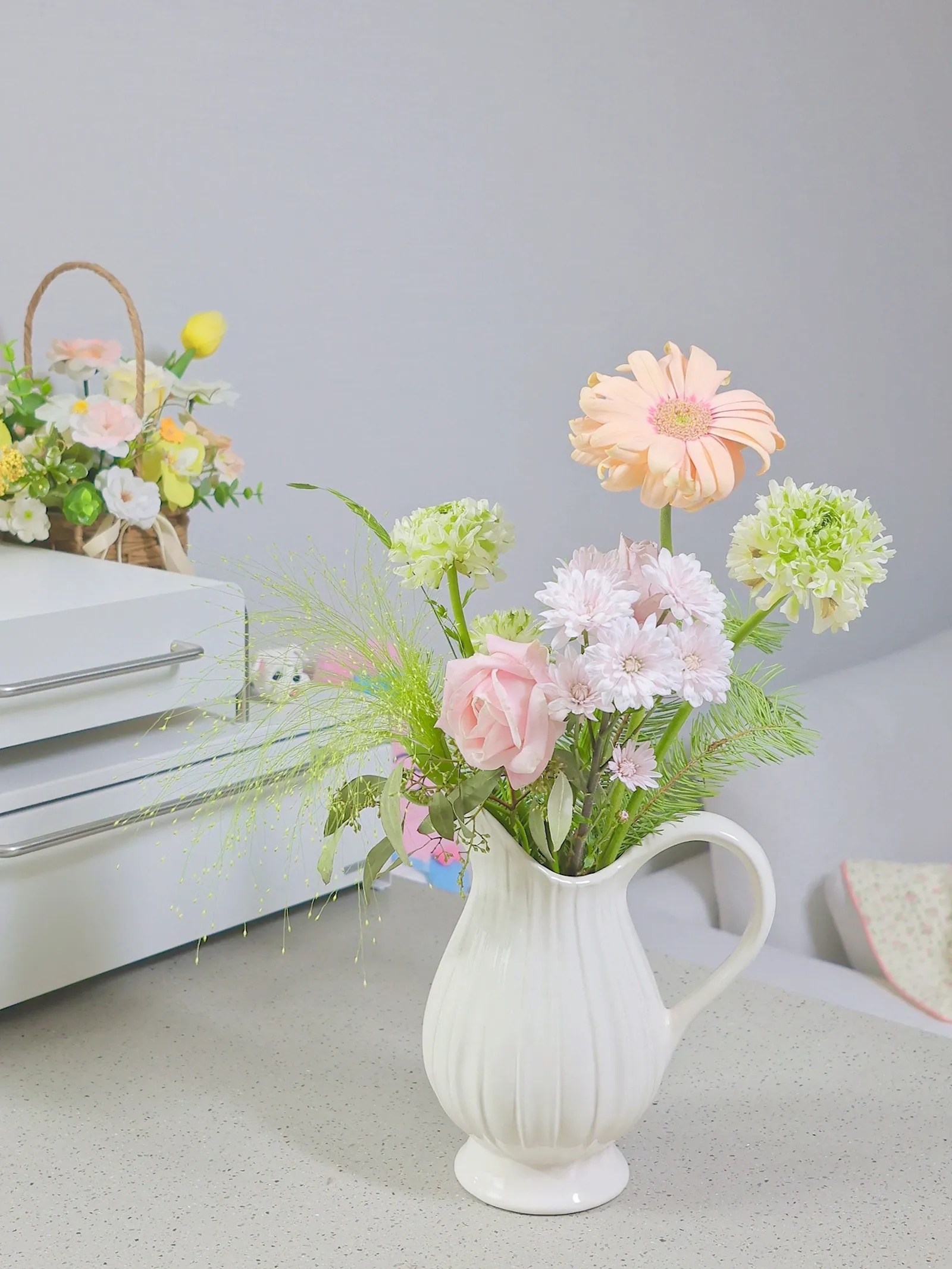 Small Floral Check 4-Layer Gauze Blanket user photo