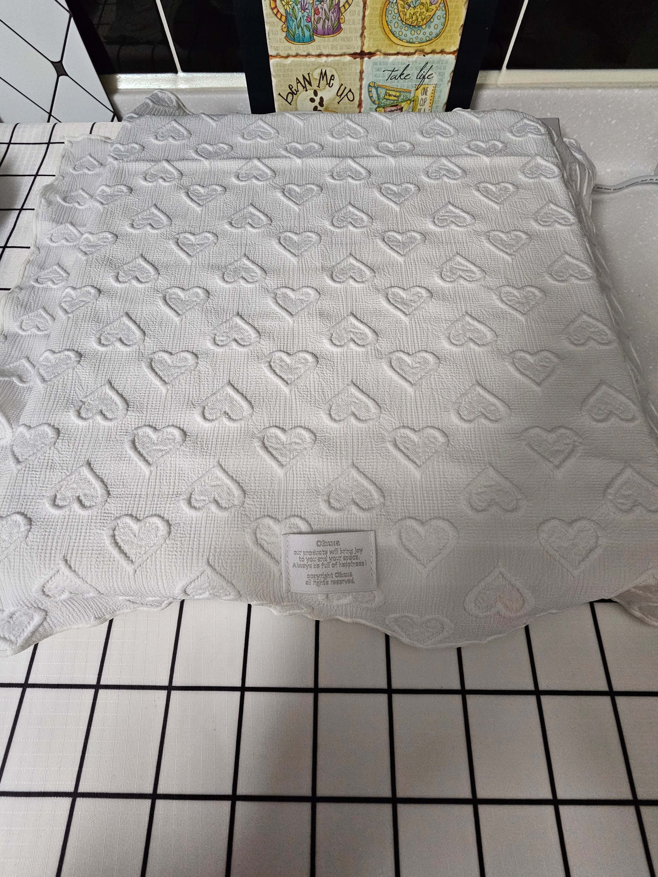 Heart Jacquard Kitchen Drying Mat user photo