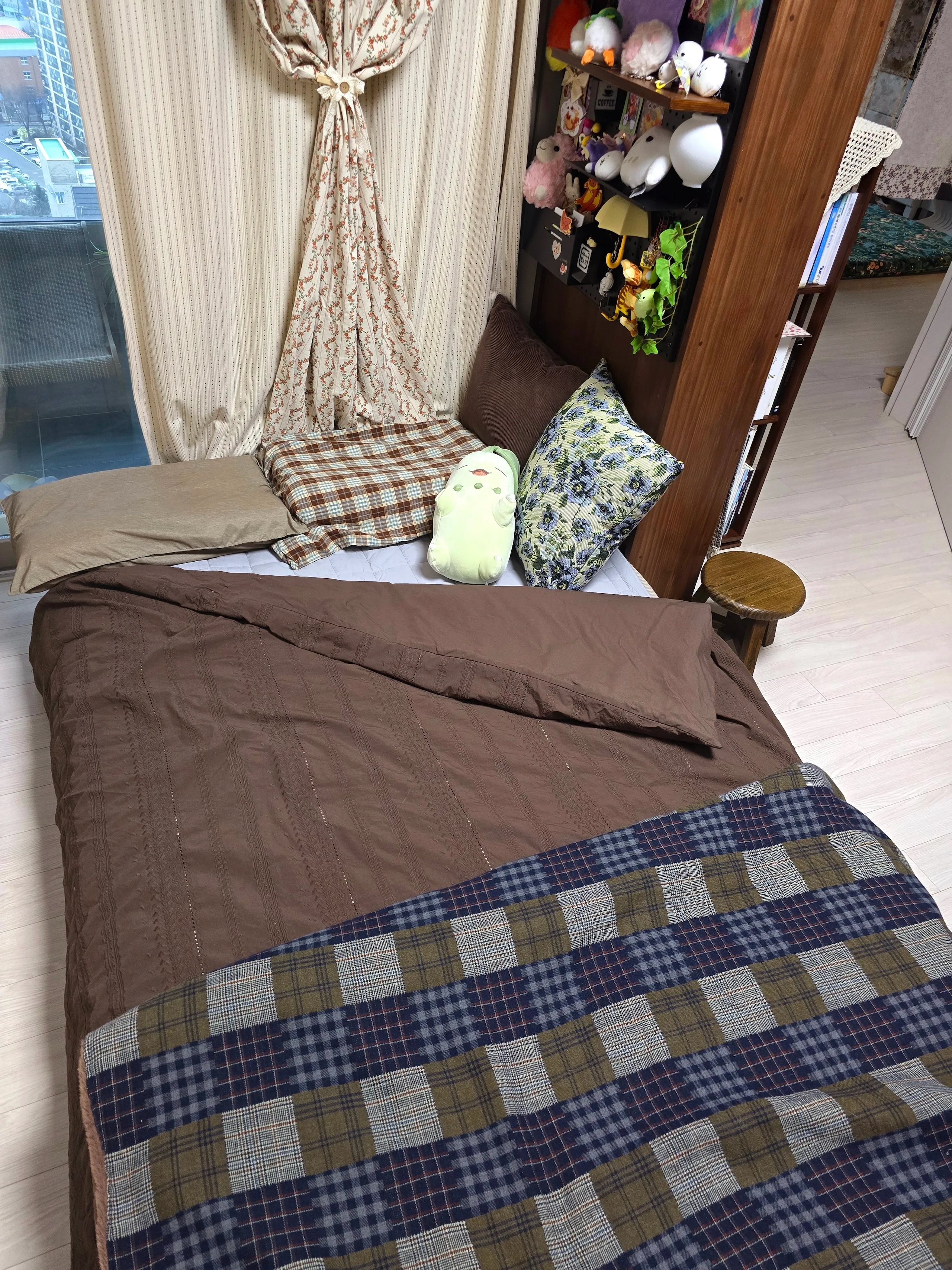 Mocha Brown Plaid Pillow Cover user photo