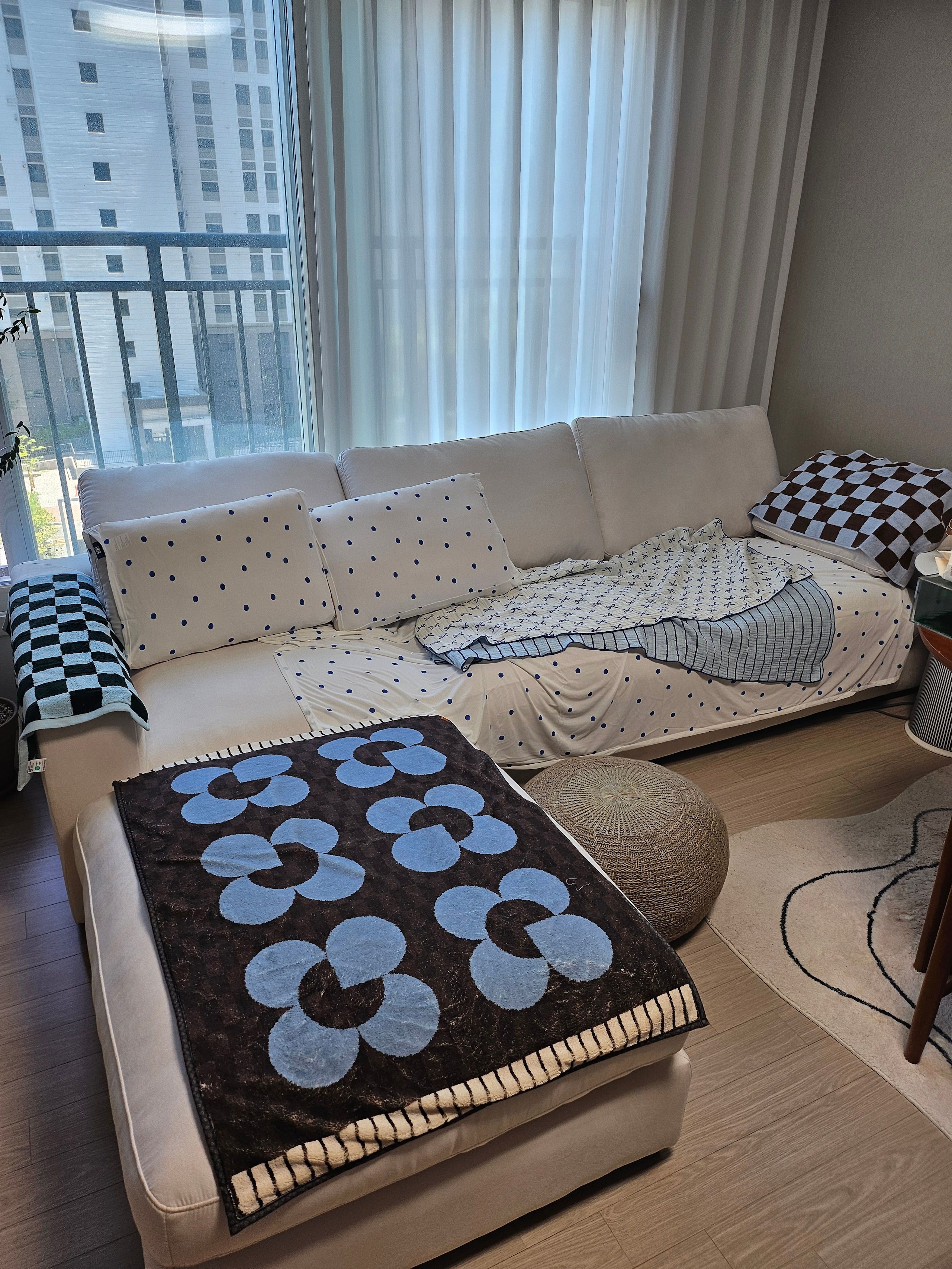 Ribbon Line Reversible 4-Layer Gauze Blanket user photo
