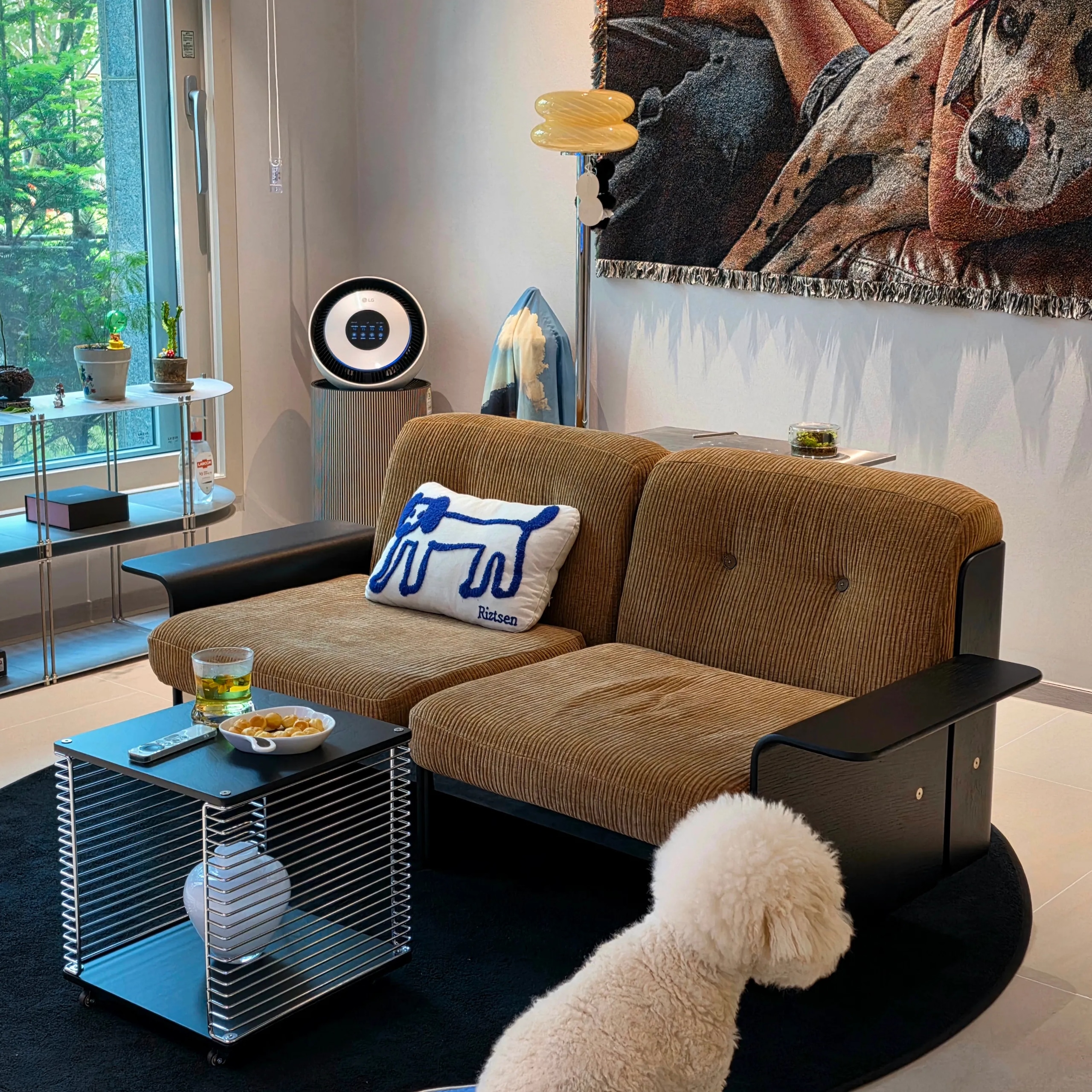Wire Cube Side Table with Wood Top user photo