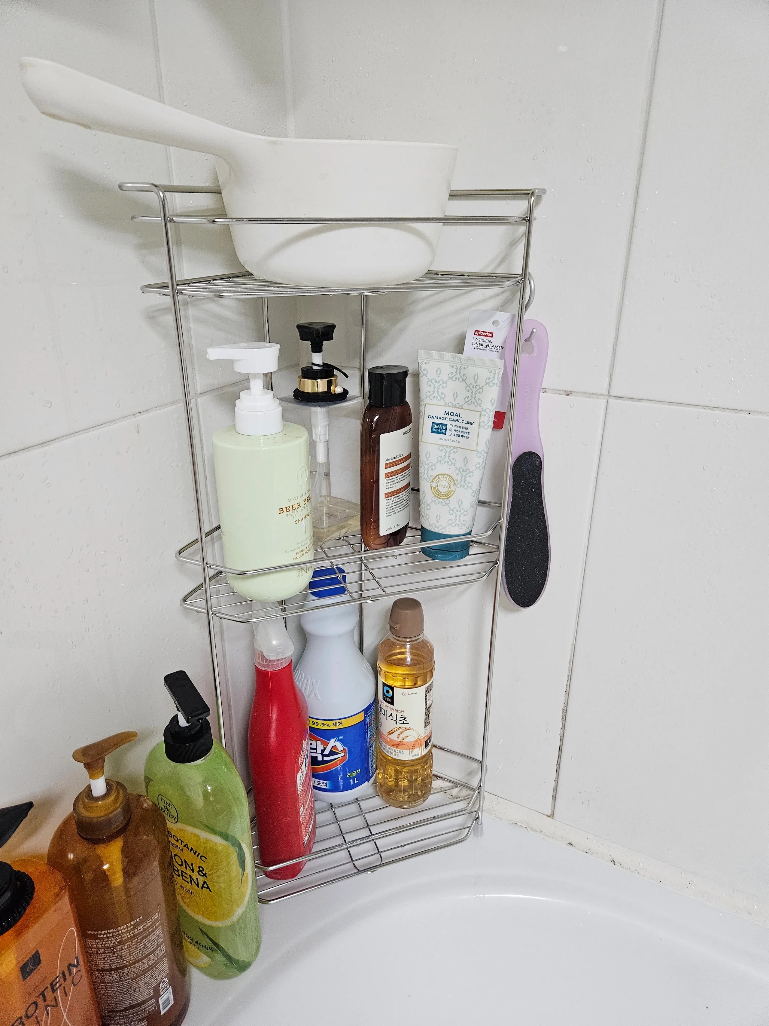 3-Tier Stainless Steel Bathroom Corner Shelf user photo