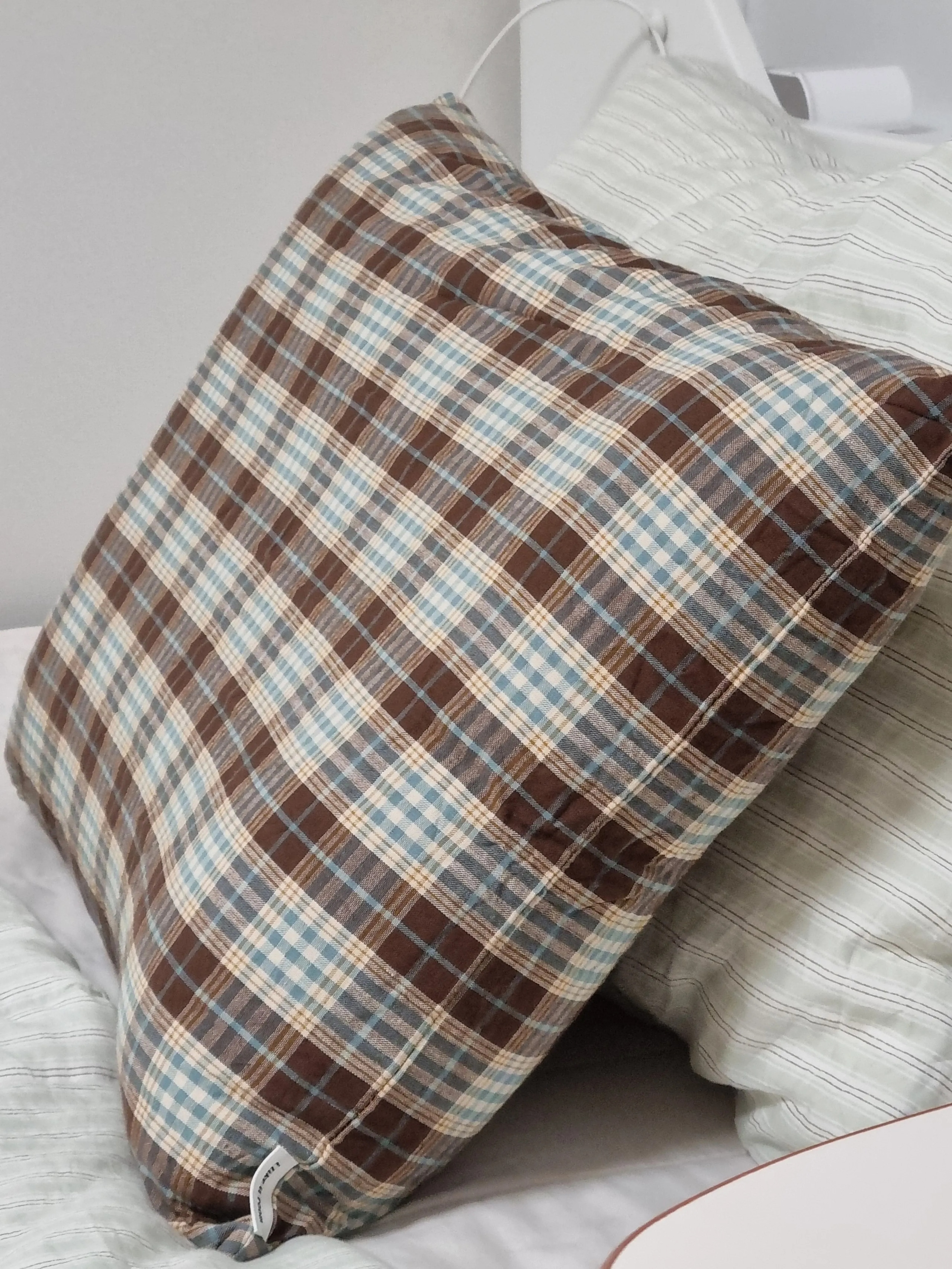 Mocha Brown Plaid Pillow Cover user photo