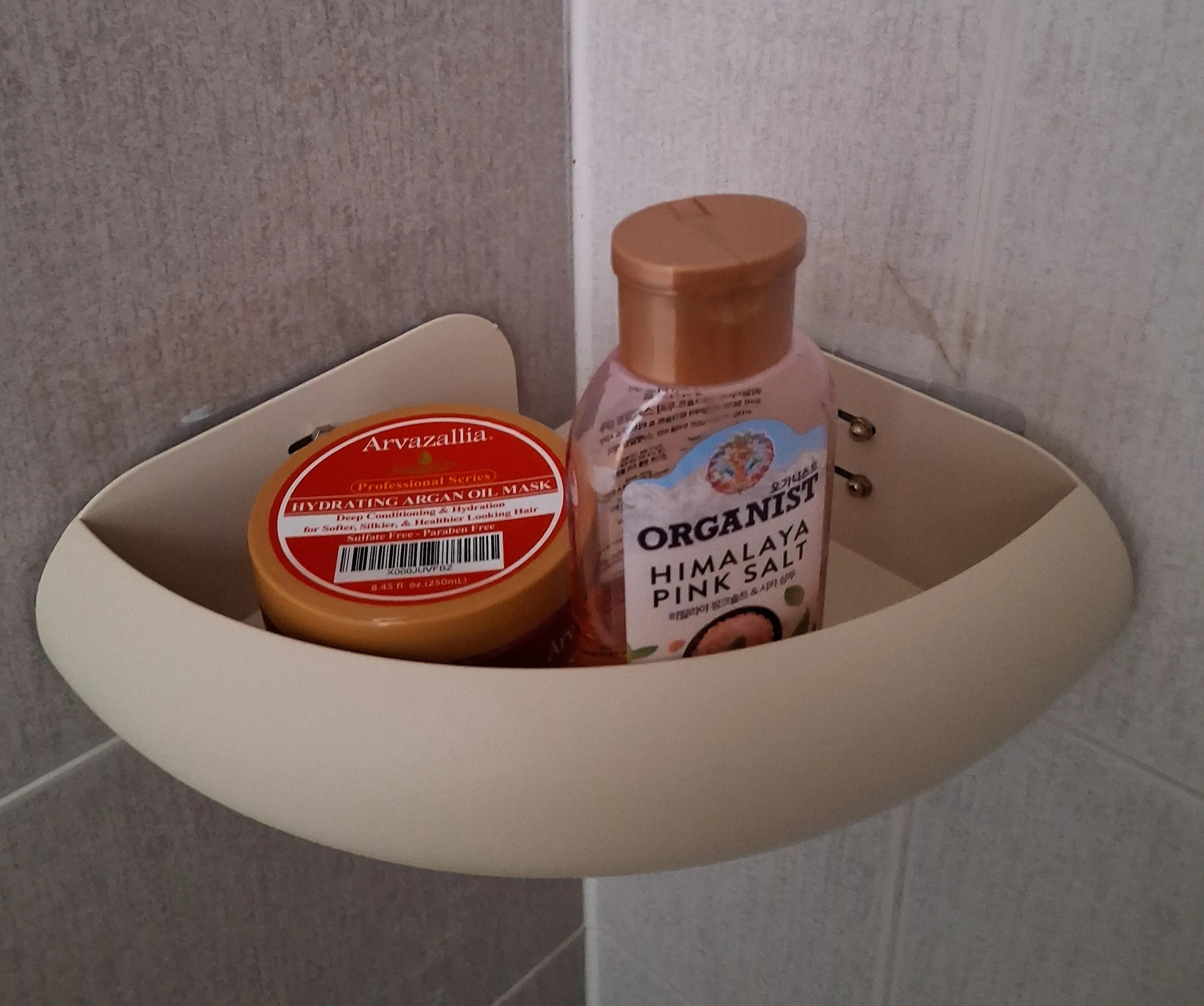 No-Drill Aluminum Bathroom Corner Shelf user photo