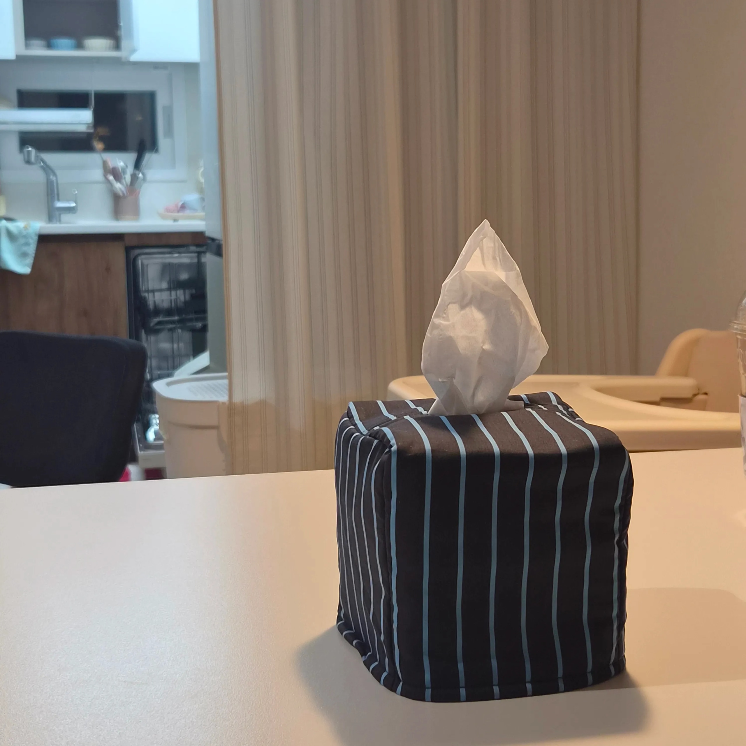 Stripe Quilted Square Tissue Box Cover user photo