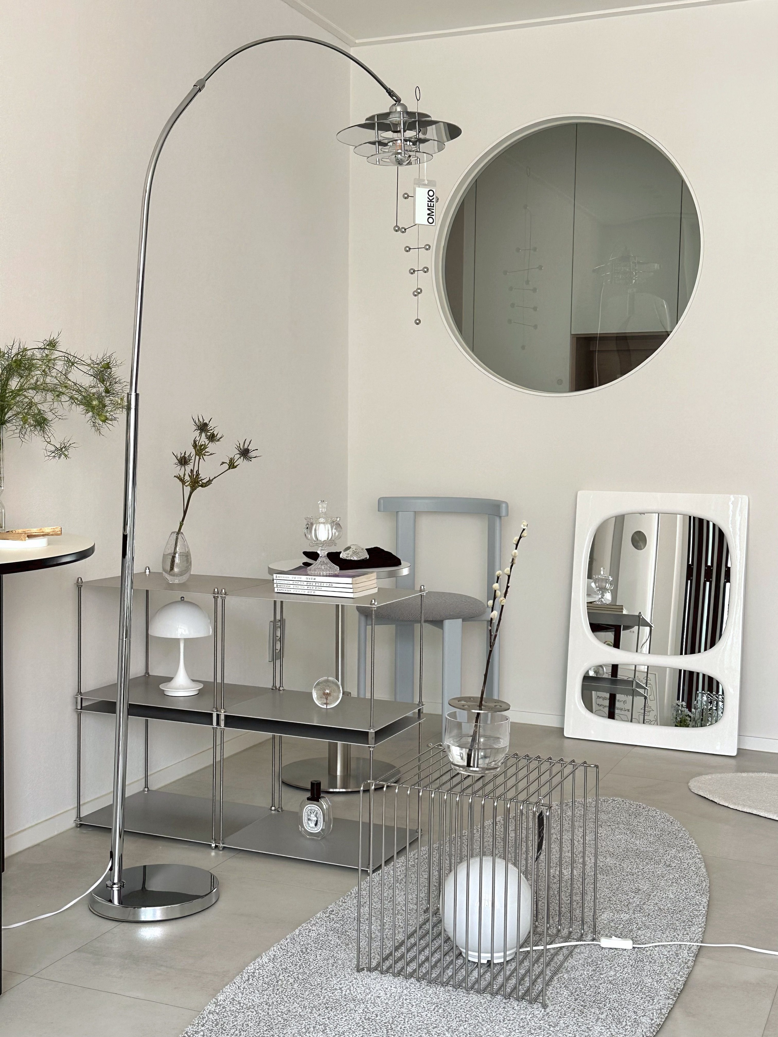 rhombus lab 4段 モジュールラック［3種］ シルバー スチール 高さ