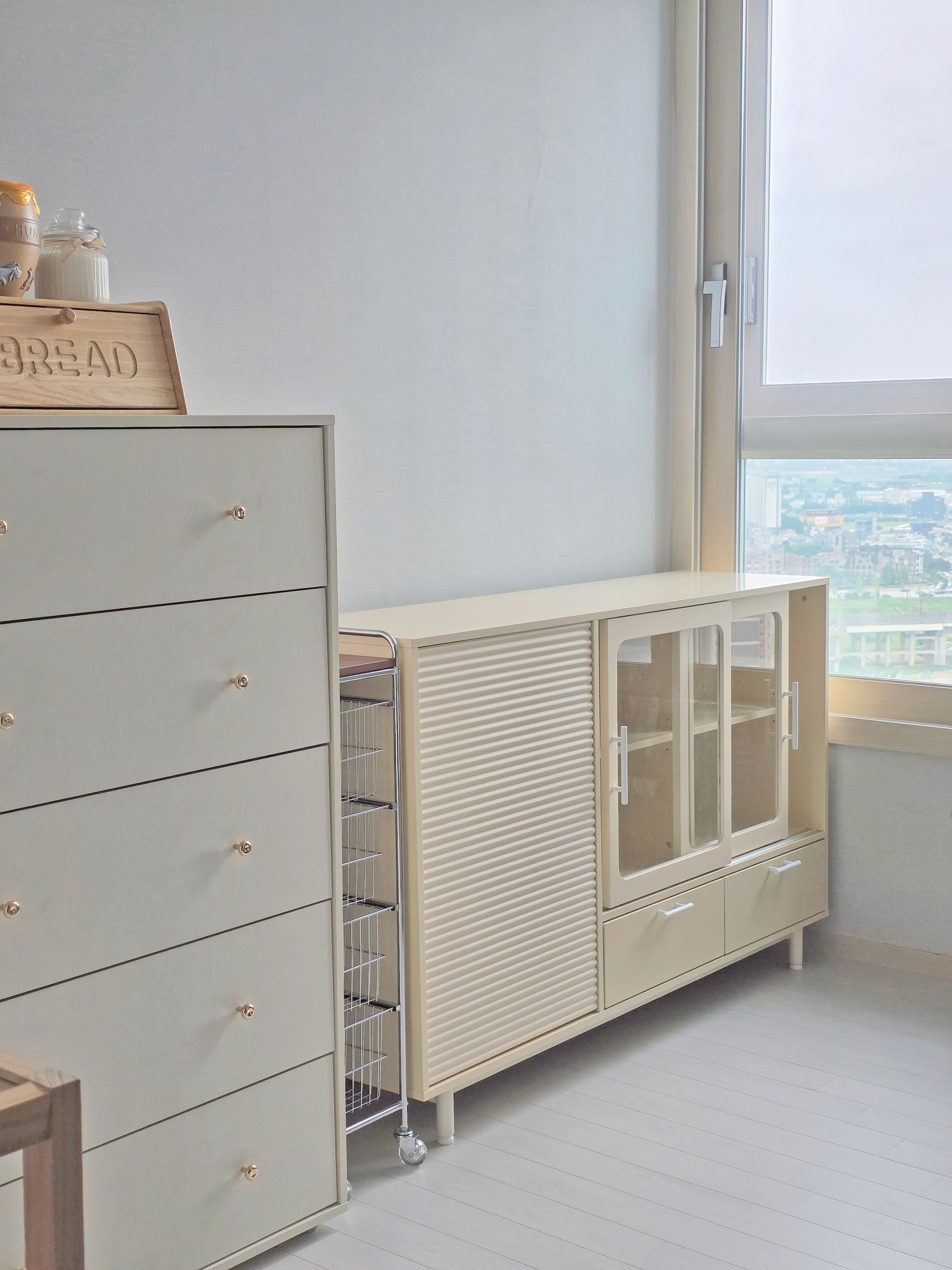 Pantry Gap Rolling Storage Cart in Wood & Steel user photo