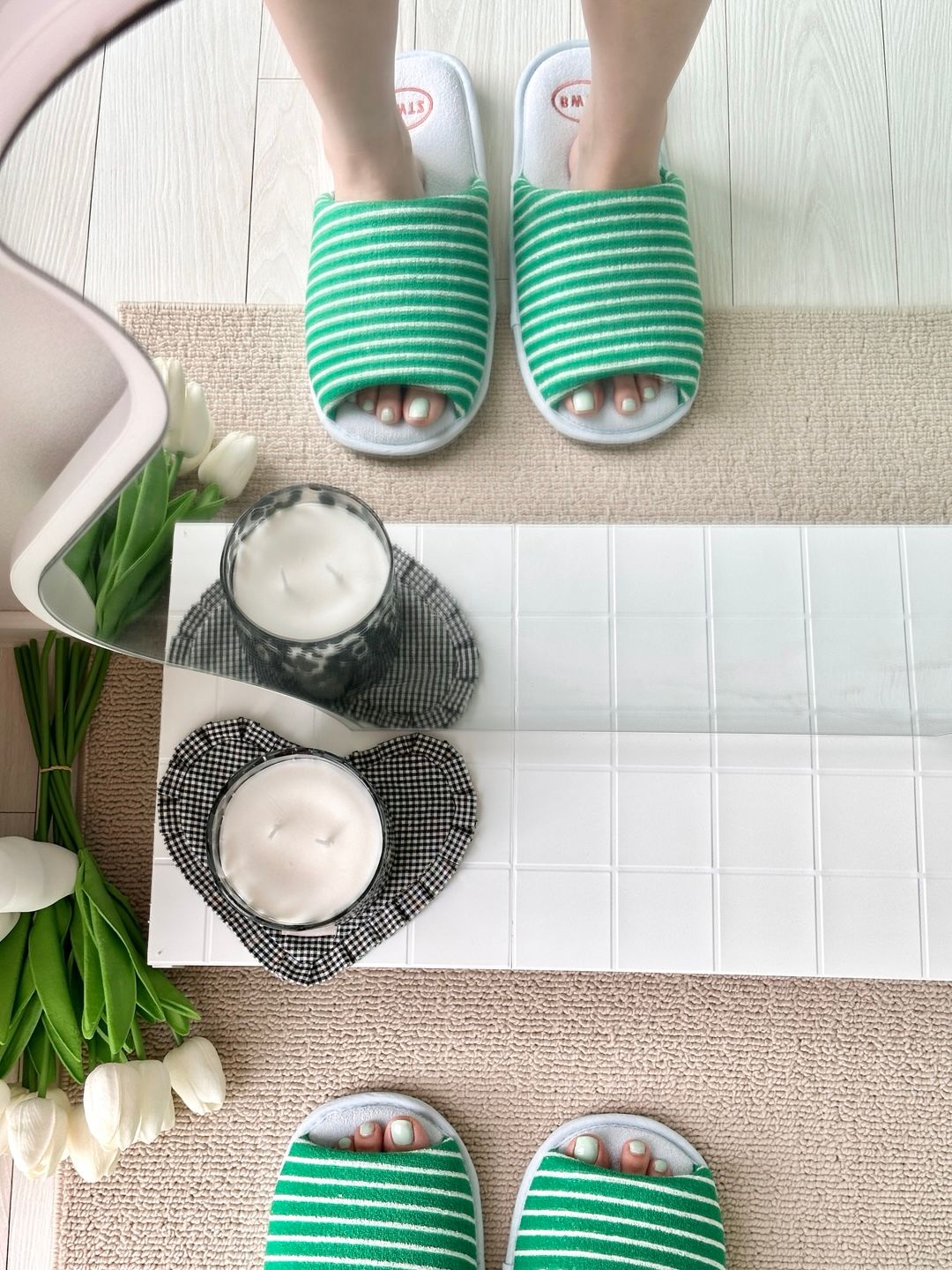 BWTZ Terry Stripe Indoor Slippers user photo