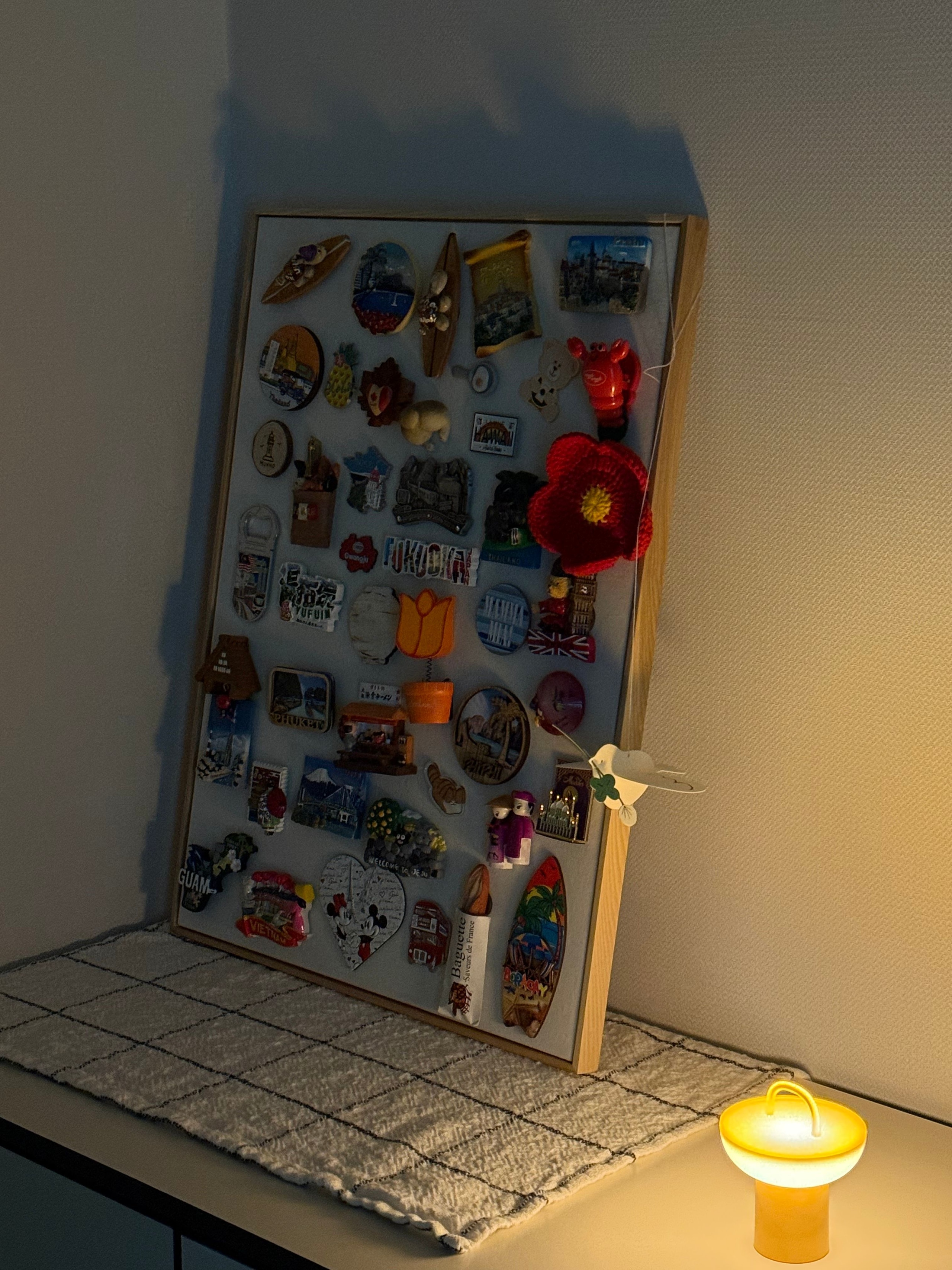 Wood-Framed Linen Magnetic Board user photo