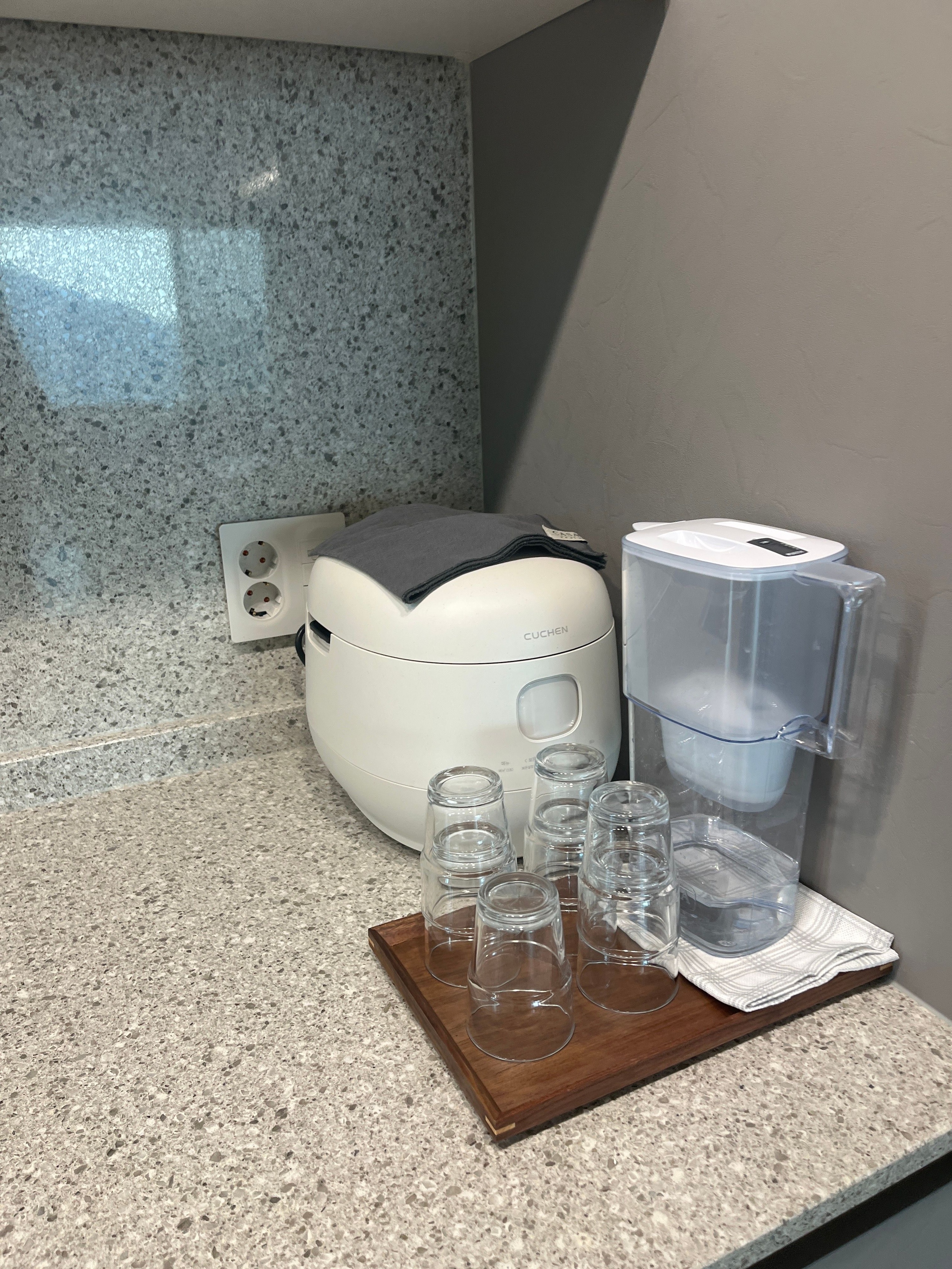 Walnut Wood Glass Tray user photo