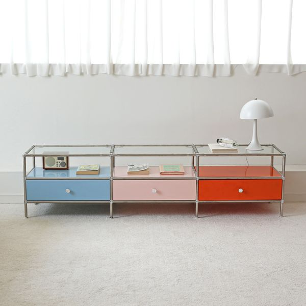 The Frigg 2段1列 モジュール テレビ台 520 引出し型 組み立て不要［6