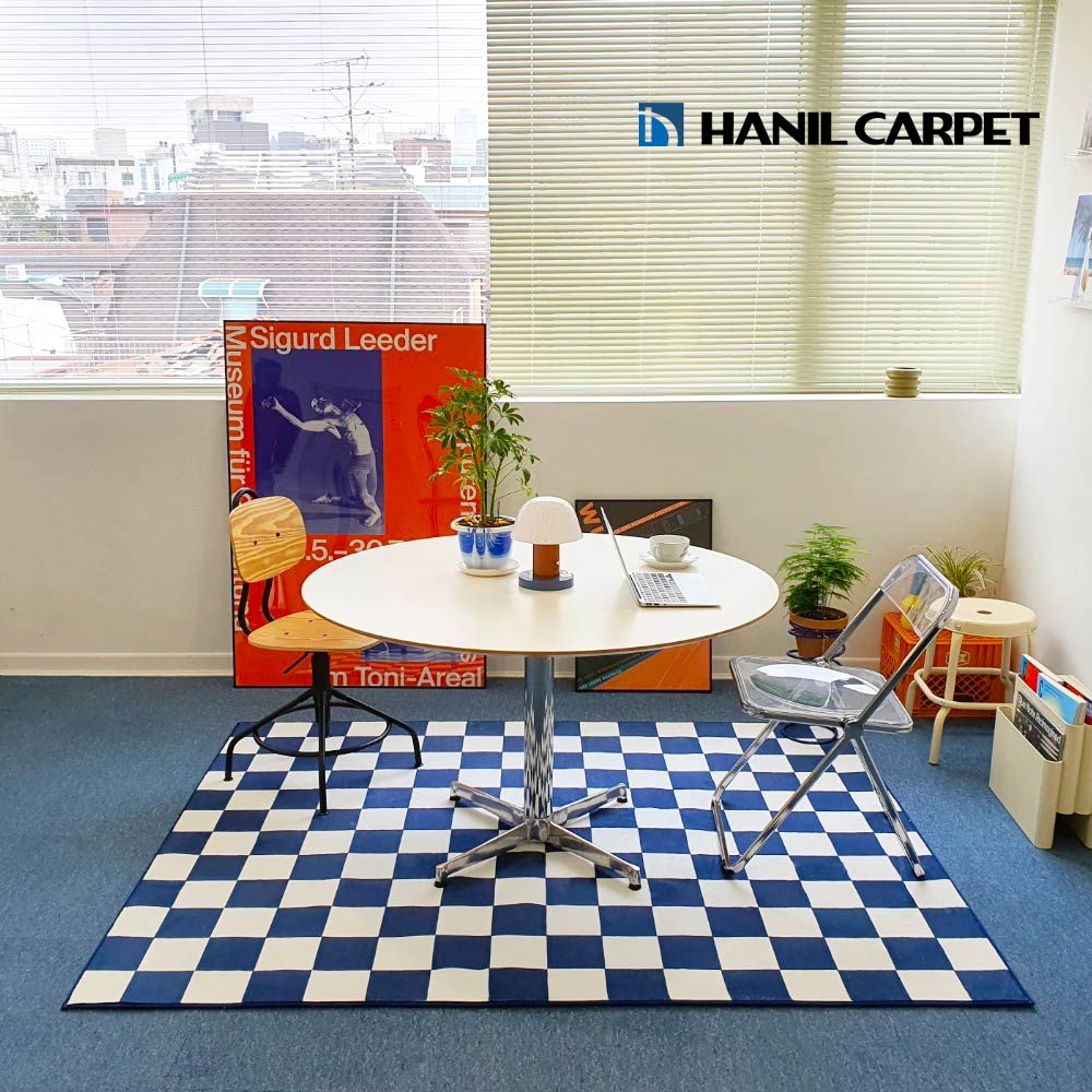 HANIL CARPET チェッカーボード ラグ［4色・4サイズ］ イエロー