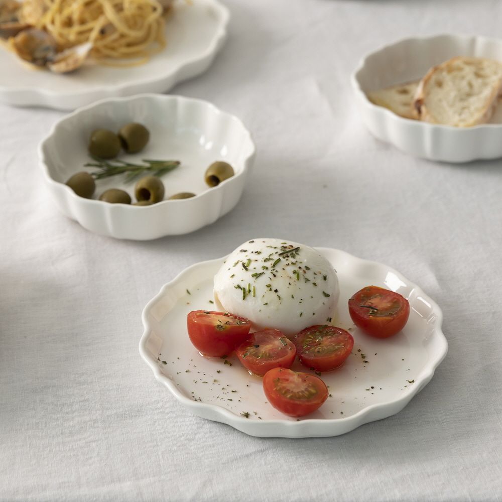 SSUEIM CLASSIC LACE 食器 4人 25点セット ホワイト 陶磁器