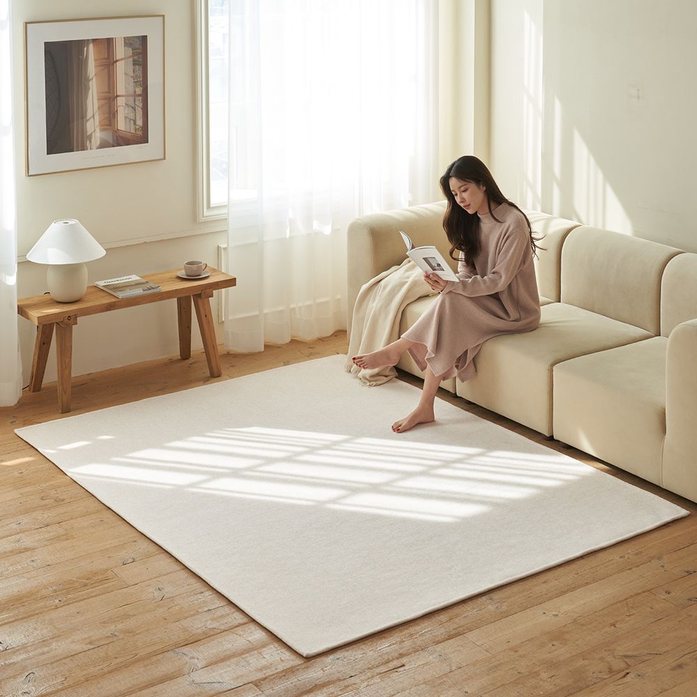 THE RUG 防水 洗えるラグ［2色・10サイズ］ 長方形 ホワイト| Ohouse