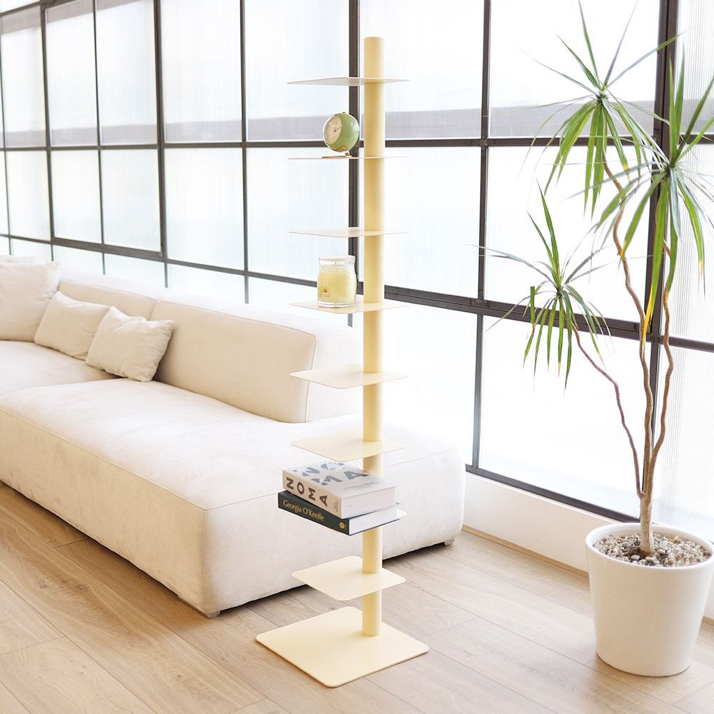 TREESTORE 回転式 ブックタワー 8段［3色］ ブラック イエロー