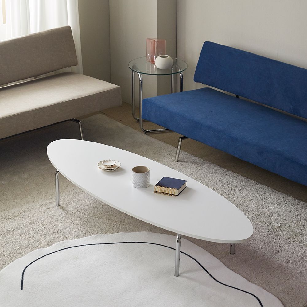 16piece 楕円形 ローテーブル 180cm［2色］ ホワイト ブラック 加工