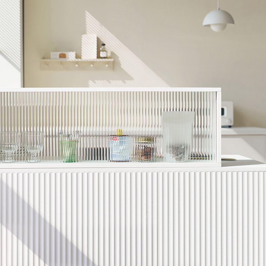 【最終値下げ】ガラス　ミニ　 パーテーション　パーテーション Maison de comme ma MONDE ガラス パーテーション［2色・2種・3サイズ