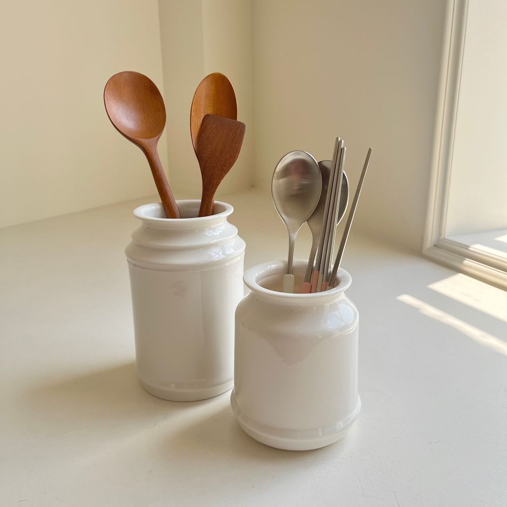 無印良品 磁器ベージュキッチンツールスタンド | キッチン用品 | Ohouse