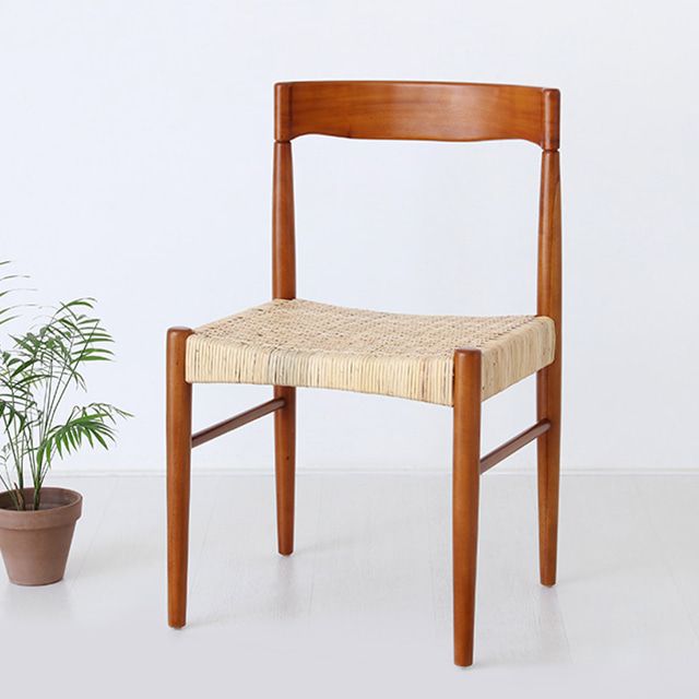 KAGLAB チーク無垢材×ラタン ラウンジチェア ローチェア ETC130WX