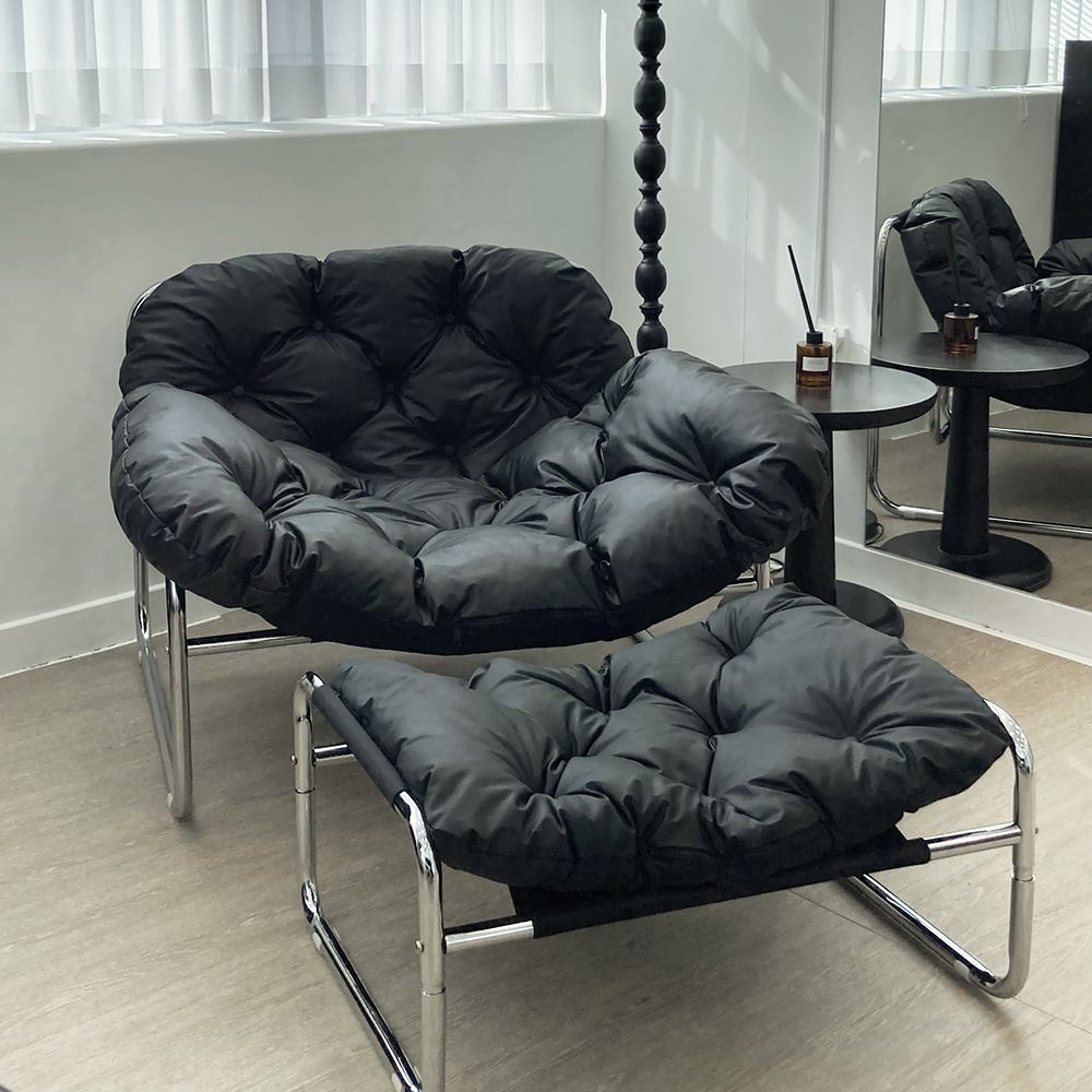 ミッドセンチュリー Plush Wingback チェア［6色］ ブラック ブラウン