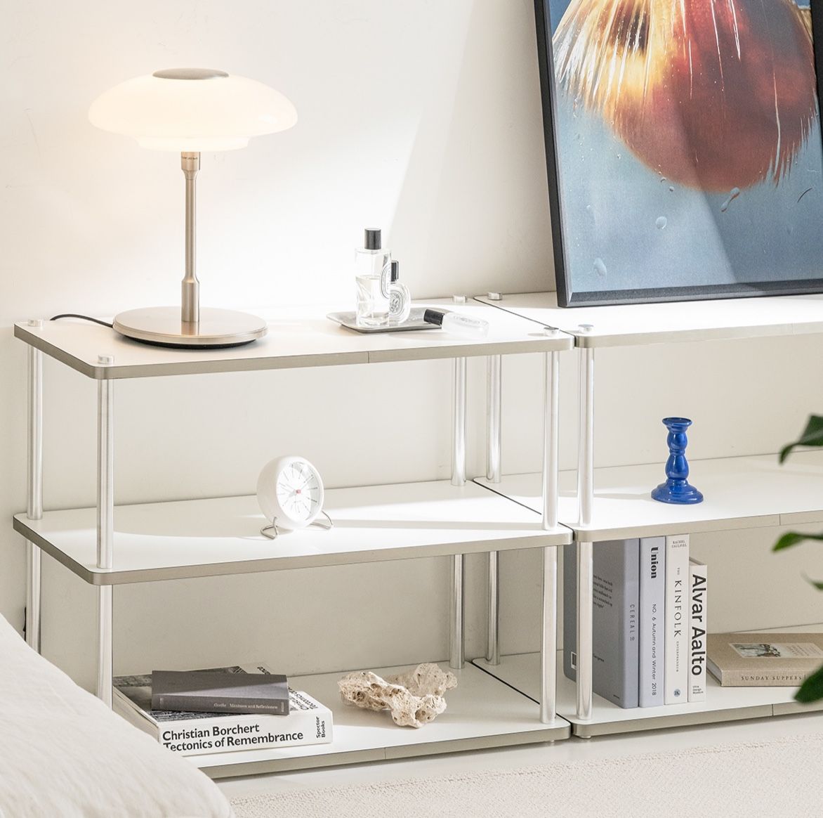 woodray PLAT スチール ラック 3段 ホワイト スチール 幅 80cm 高さ