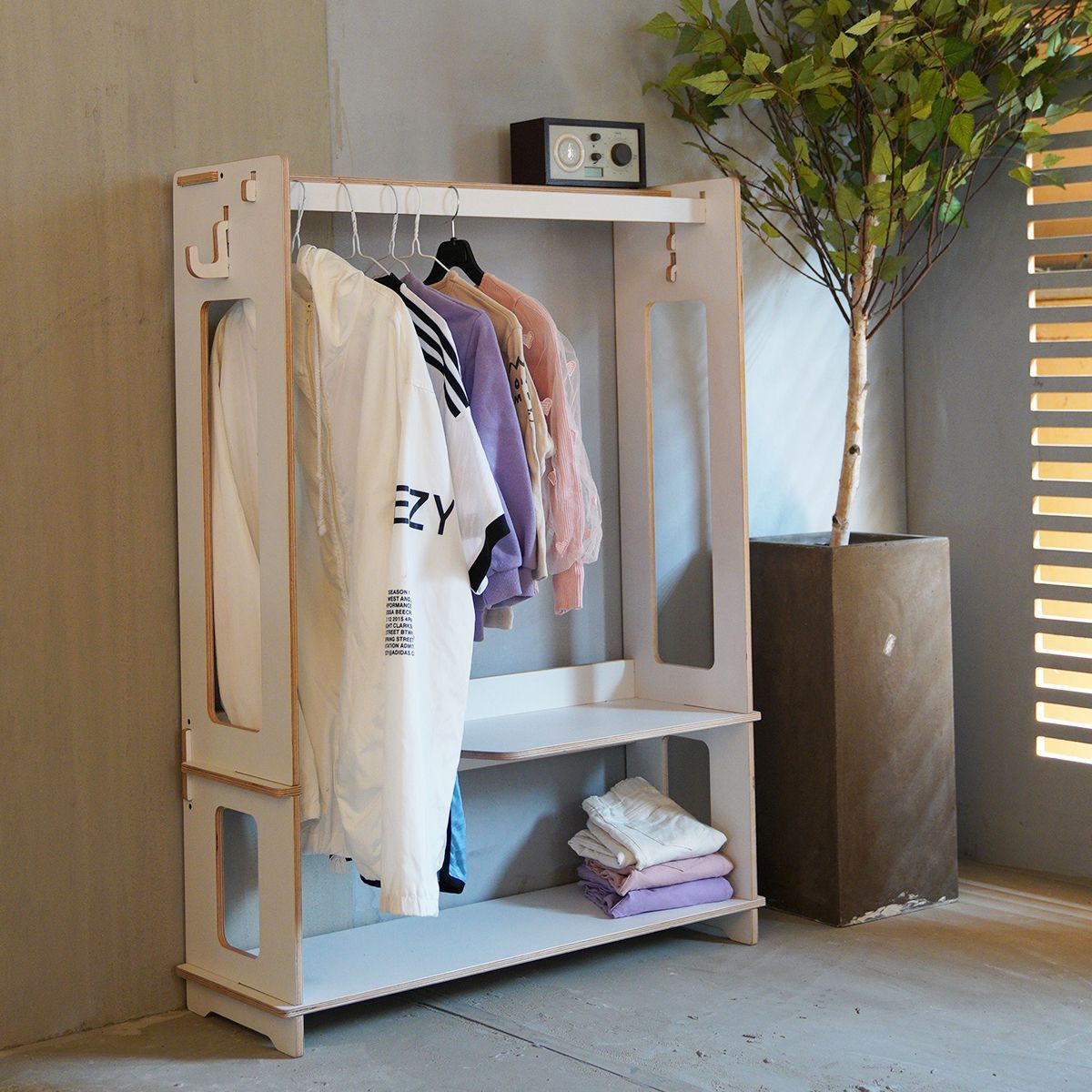 スチール ハンガーラック 2段 80cm［5色］| Ohouse(オーハウス)家具