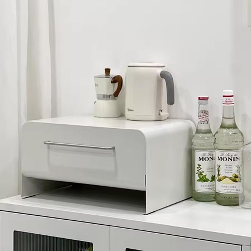 ミッドセンチュリー スチール 収納ボックス スライド ホワイト