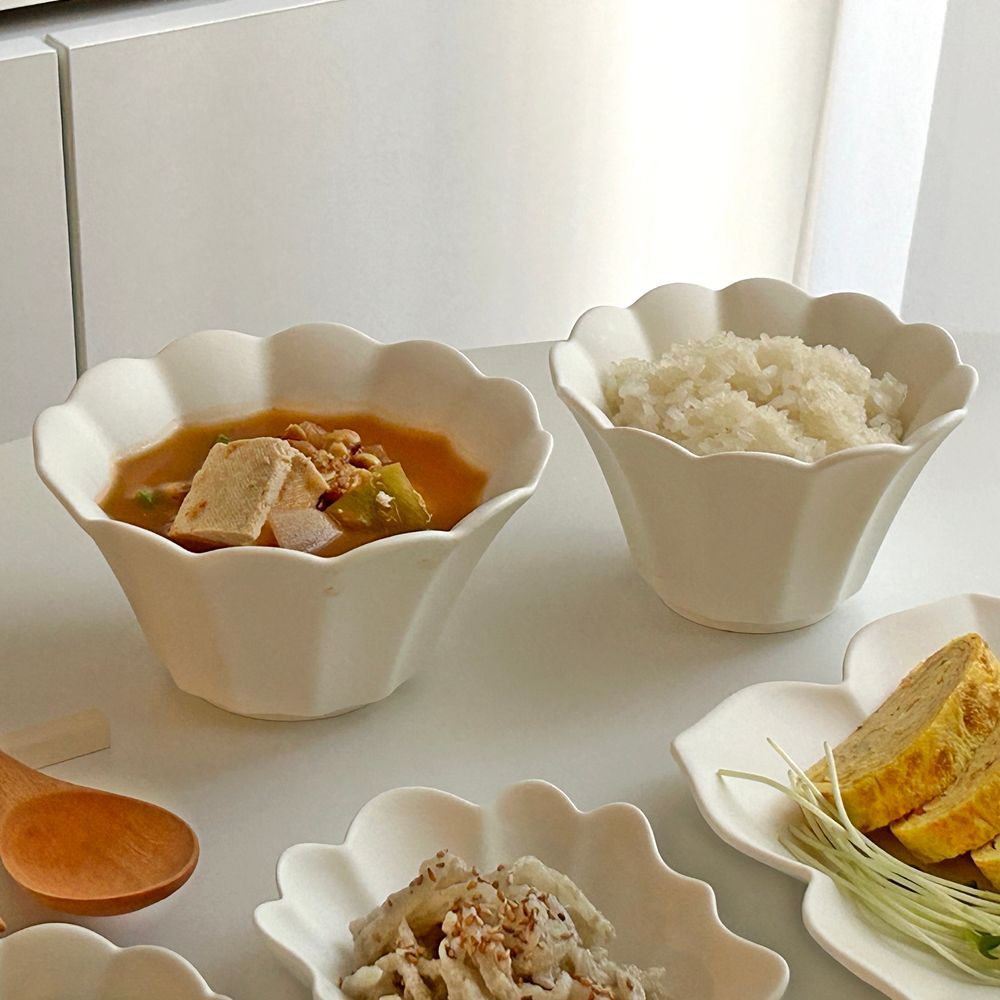 THE ELEGANT TABLE Eunseol 食器 2人 12点セット ホワイト 陶磁器