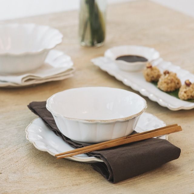 COSTA NOVA OLIVA お茶碗 13cm［2色］ グリーン ホワイト 陶磁器