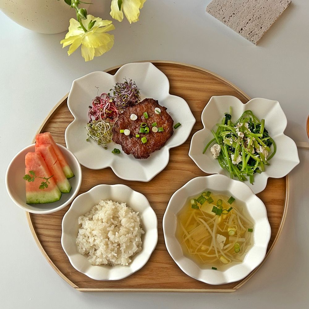 THE ELEGANT TABLE Eunseol 食器 1人 5点セット ホワイト 陶磁器