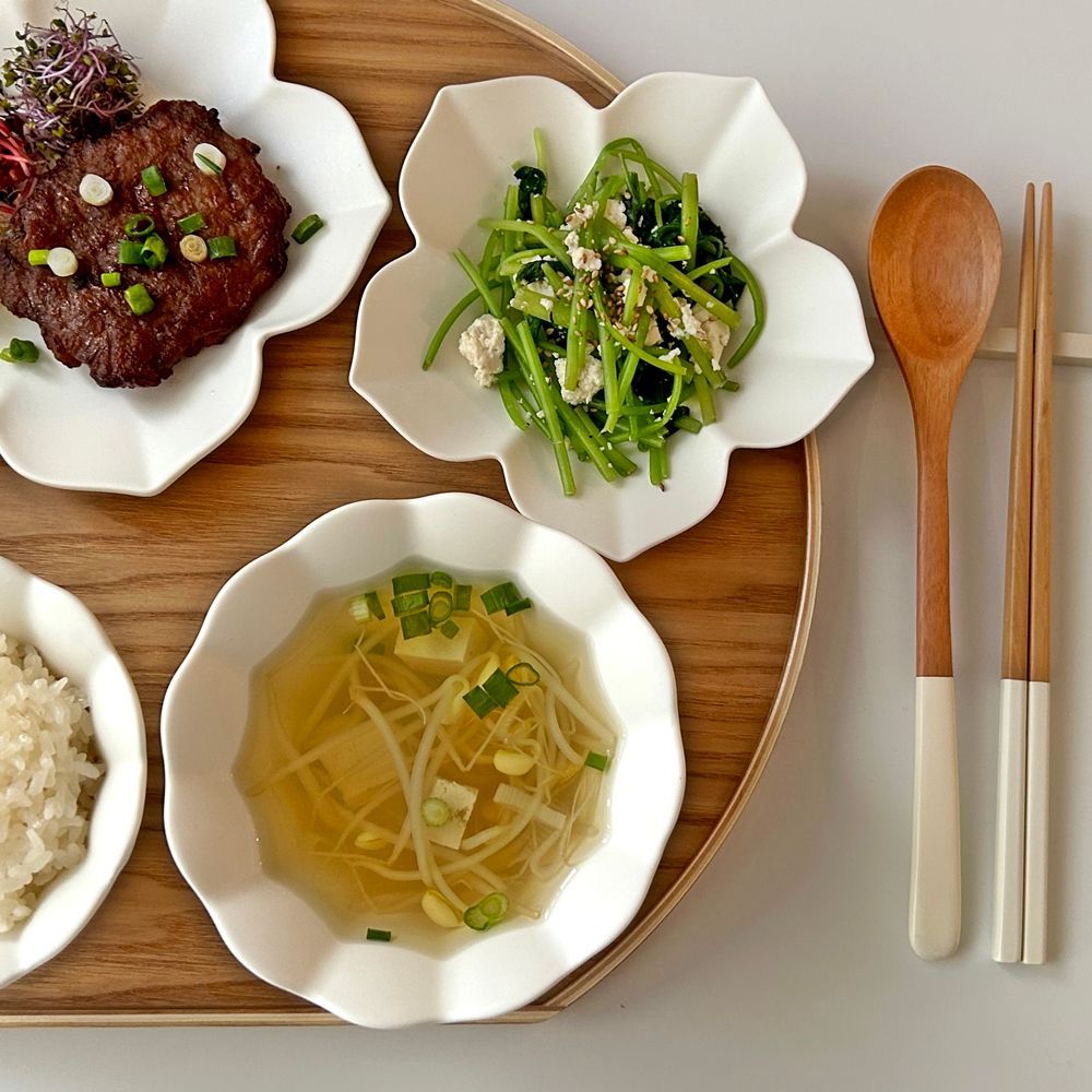 THE ELEGANT TABLE Eunseol 食器 1人 5点セット ホワイト 陶磁器