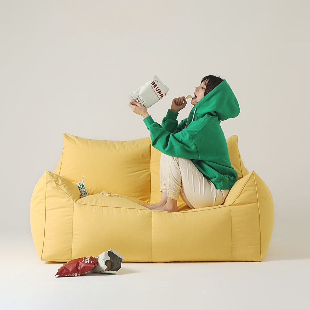 Flasier TOM meta-care 防水 ビーズソファ 2人掛け［4色］ イエロー