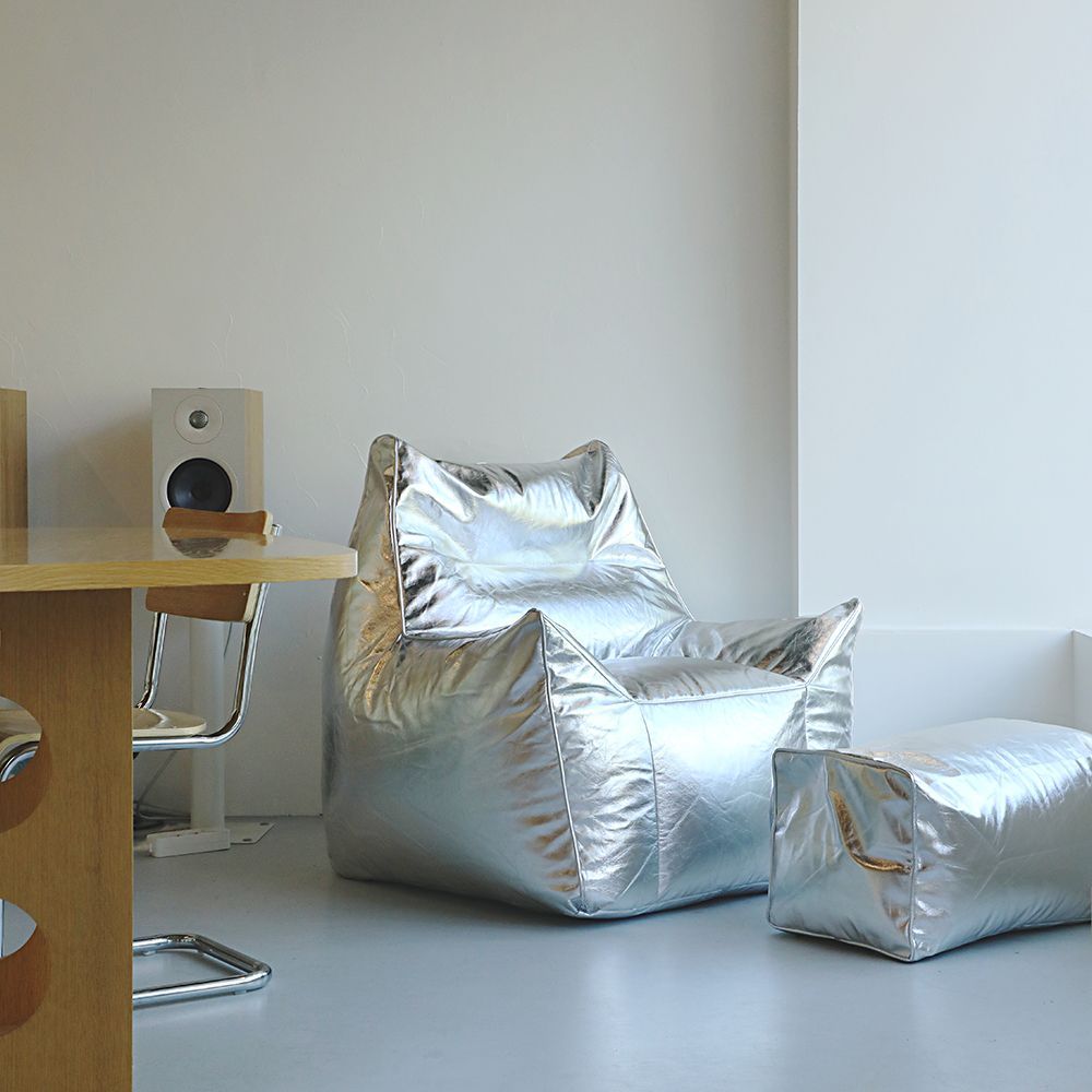 Flasier TOM ビーズソファ シルバー シルバー 幅 75cm 奥行き 85cm 高