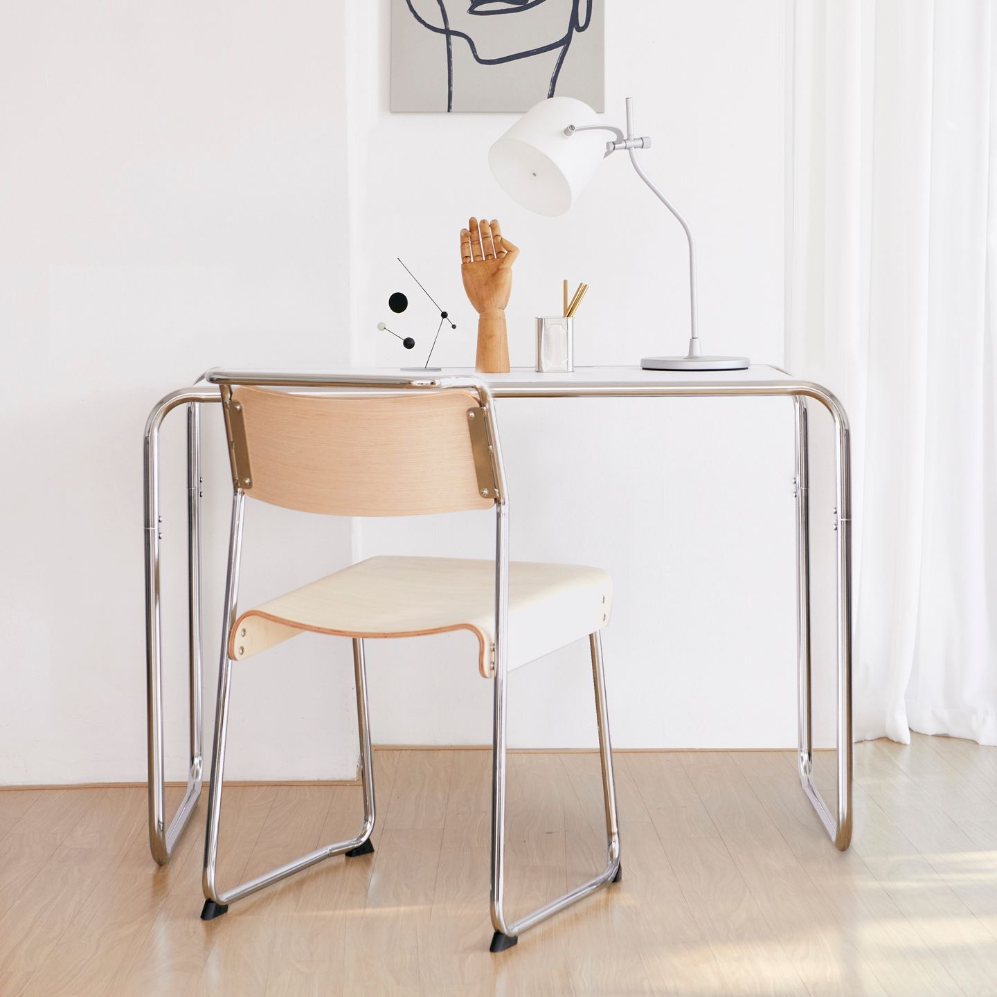 BESTLIVING Mid Century Modern デスク ［2色・2サイズ］ ホワイト