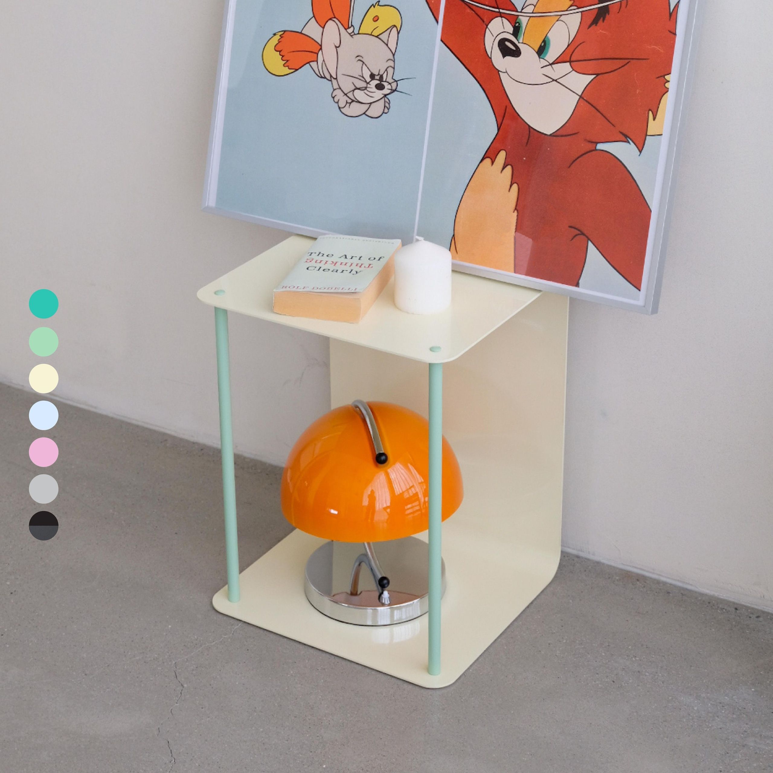 doingtools D STOOL スチール サイドテーブル 収納付き［7色