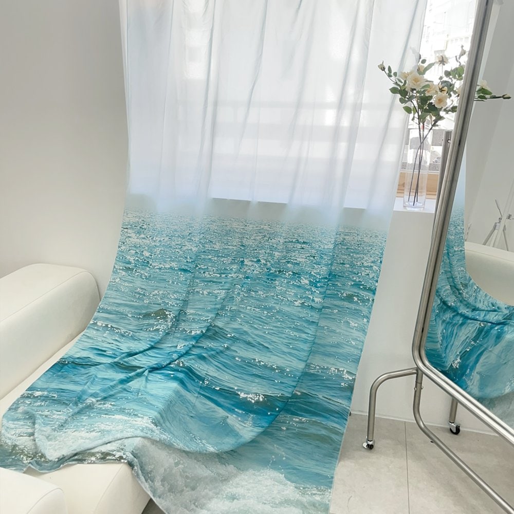 LENA ENERGY シフォンファブリックポスター Emerald glistening ripple